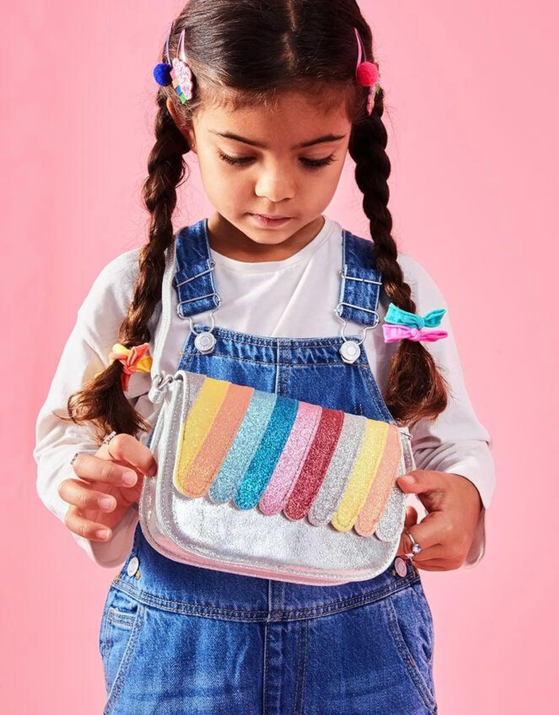 Girls Stripe Cross-Body Bag