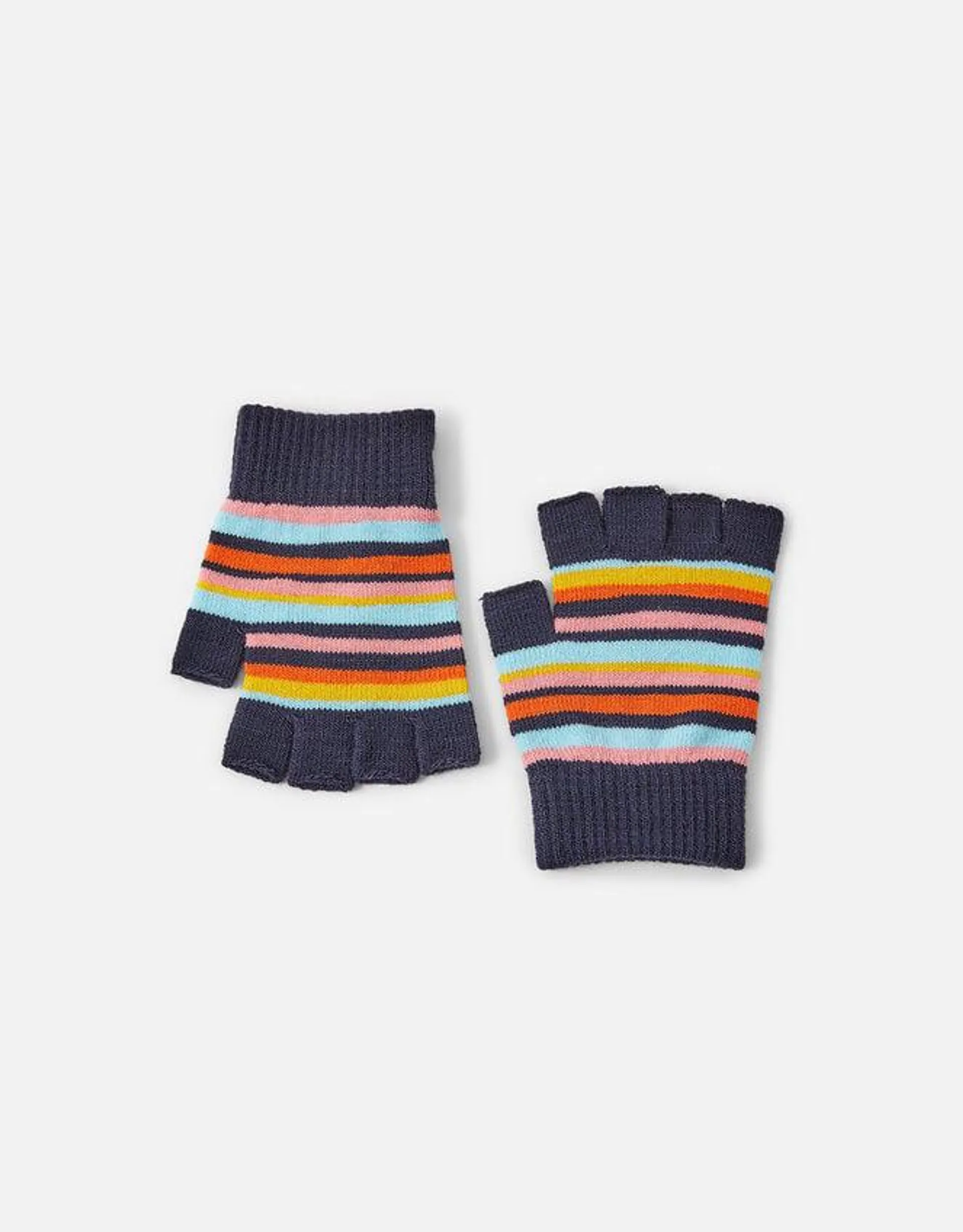 Stripe Fingerless Gloves