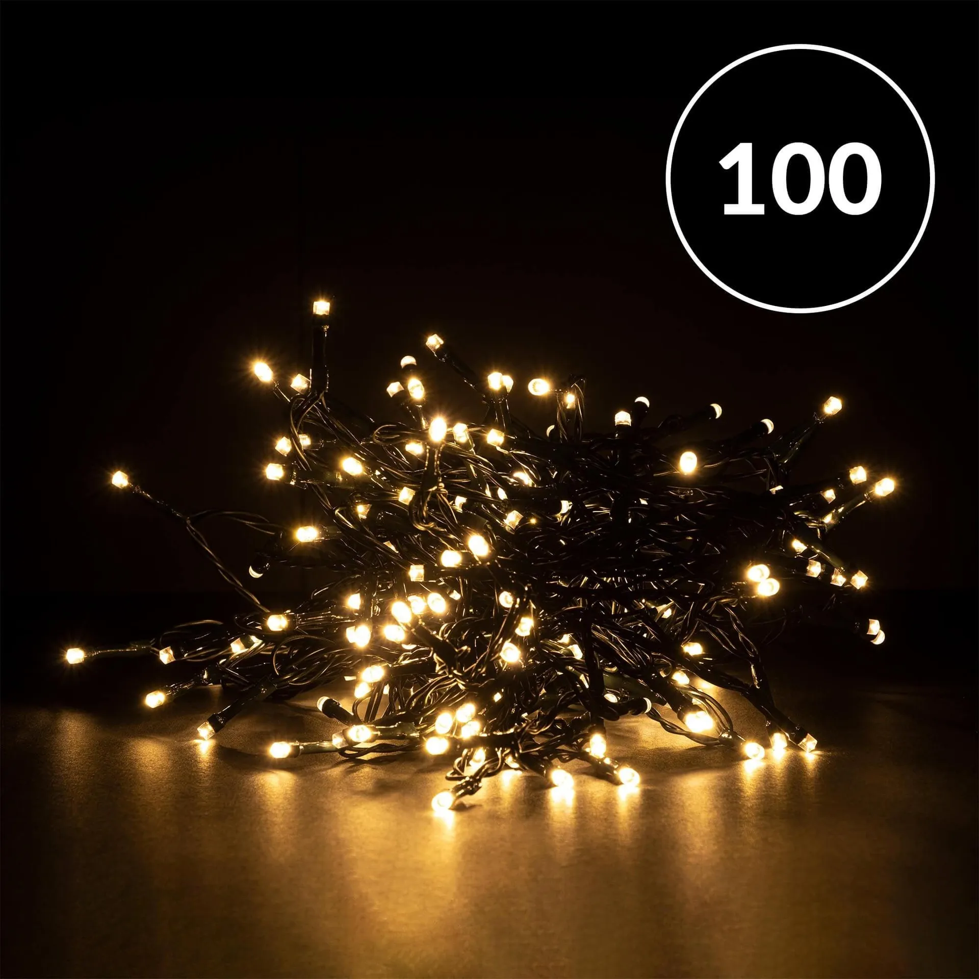 Christmas Sparkle Battery Operated Fairy Lights with 100 Warm White LEDS