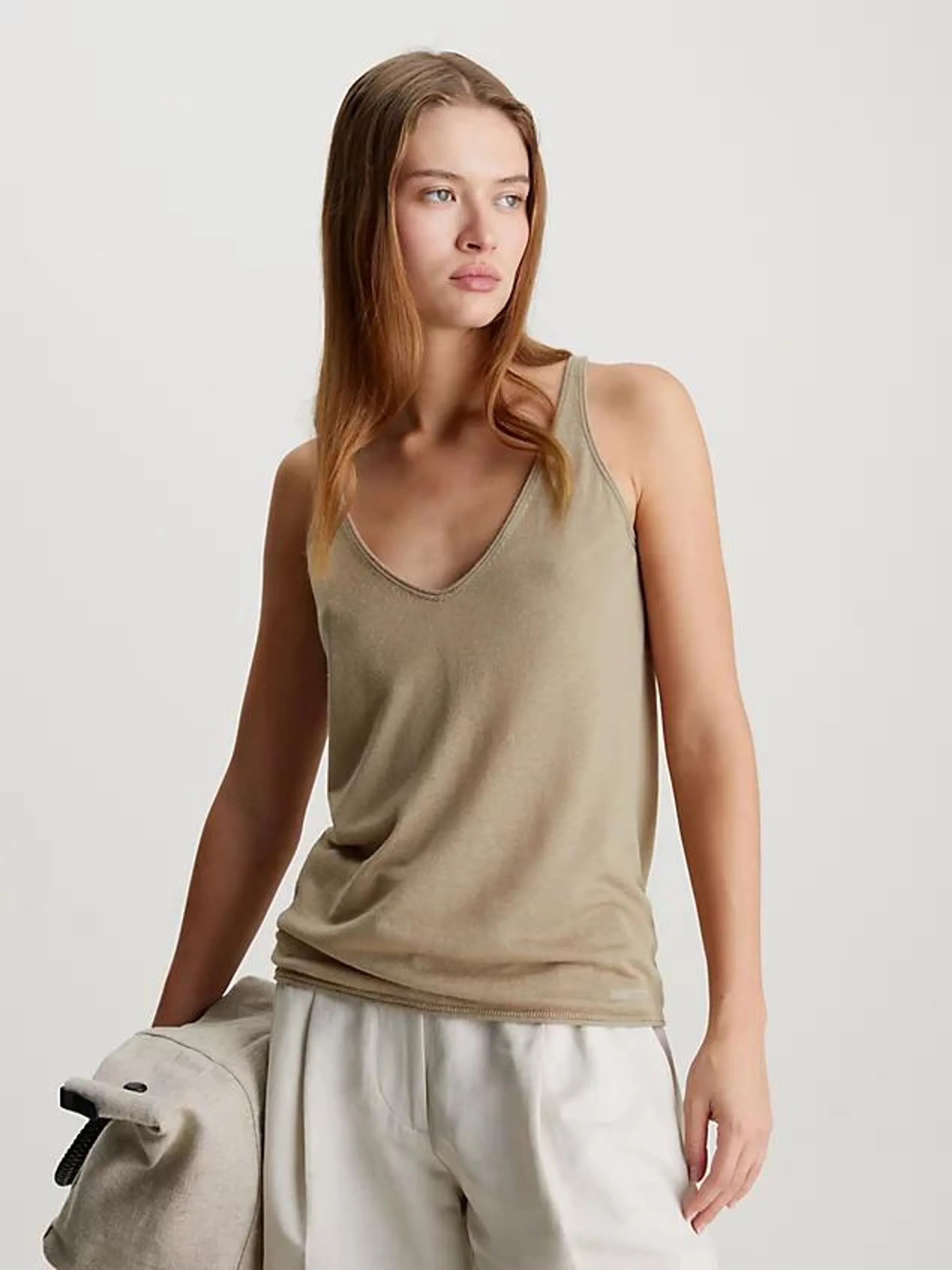 Linen Lyocell Knitted Cami Top