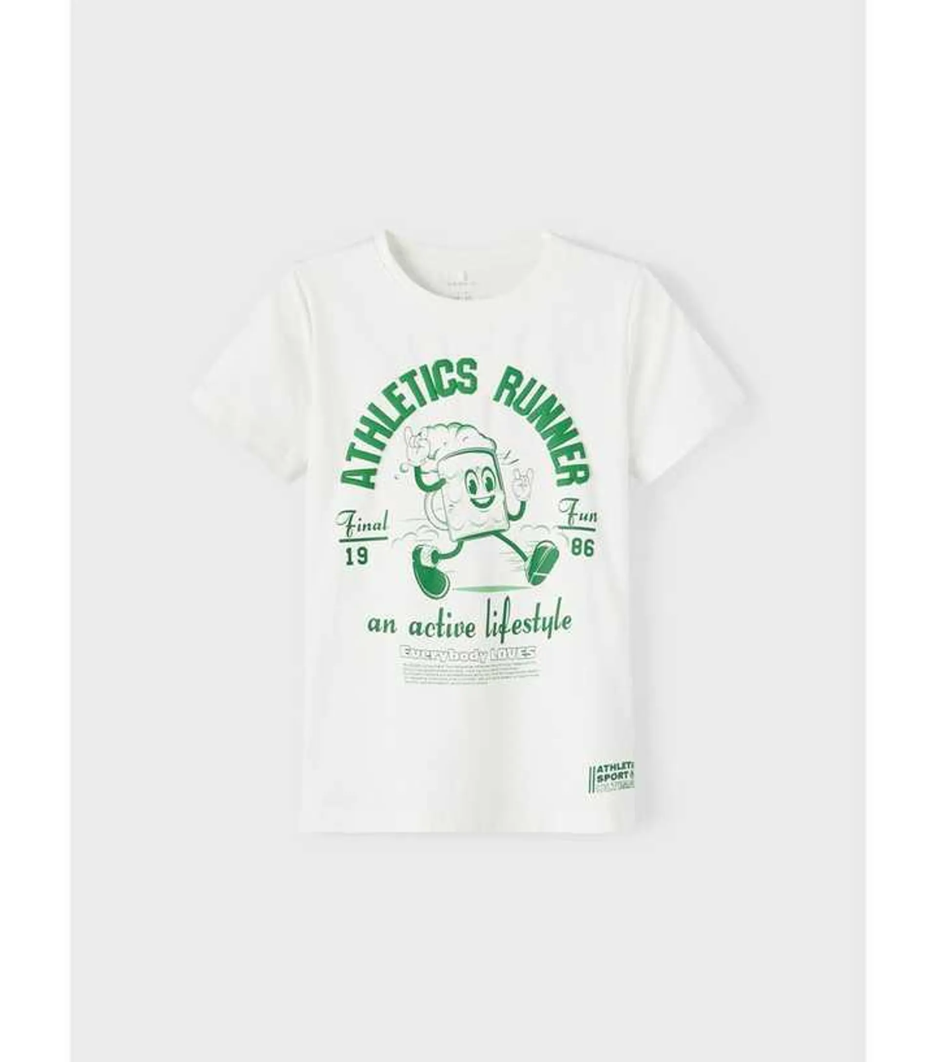 Name It White Athletics Runner Logo T-Shirt