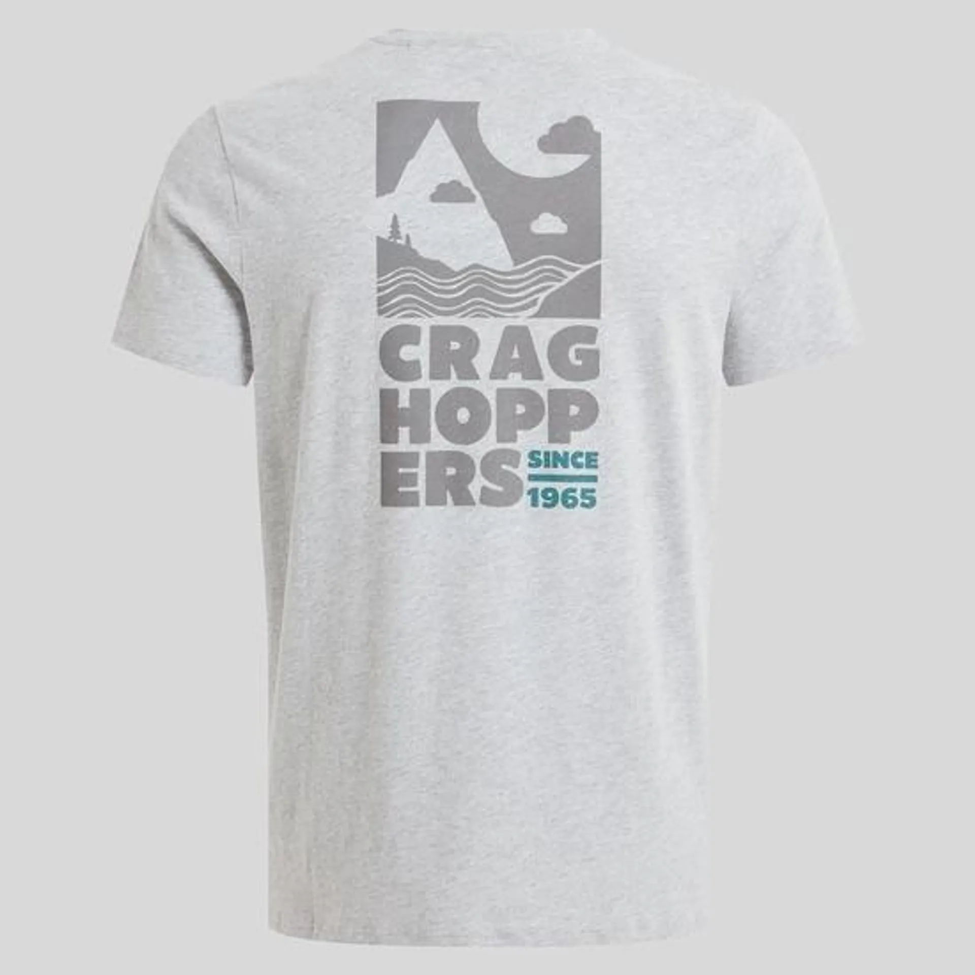 Craghoppers Lucent Short Sleeved T-Shirt - Soft Grey Marl Landscape