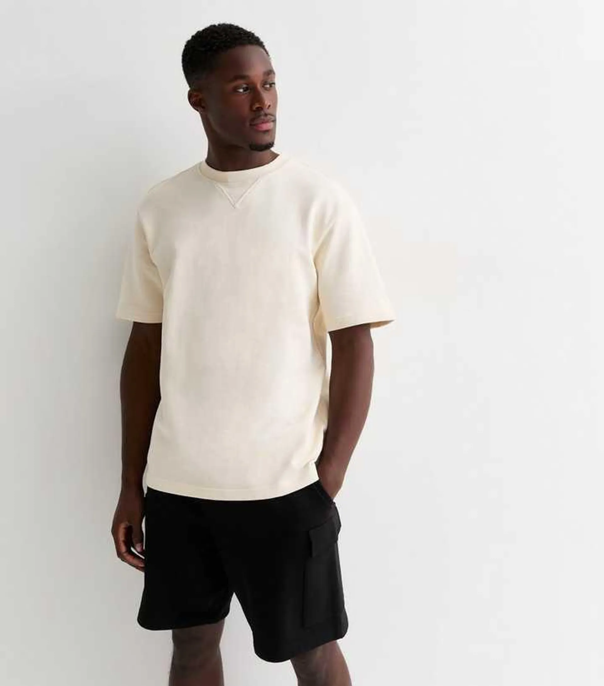 Only & Sons Off-White Cotton Relaxed-Fit T-Shirt