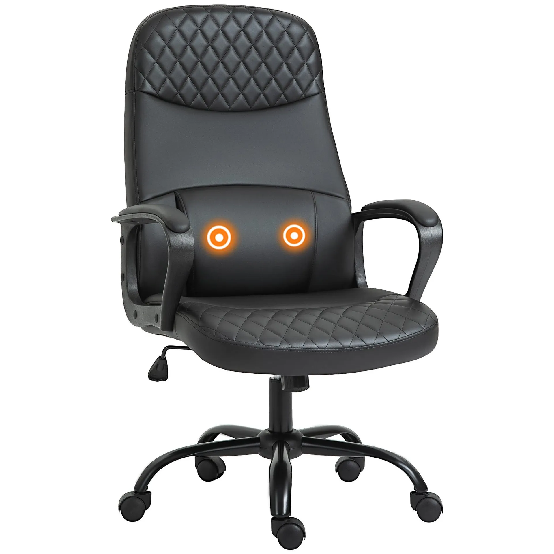 Vinsetto Vibration Massage Office Chair w/ Adjustable Height USB Interface Black