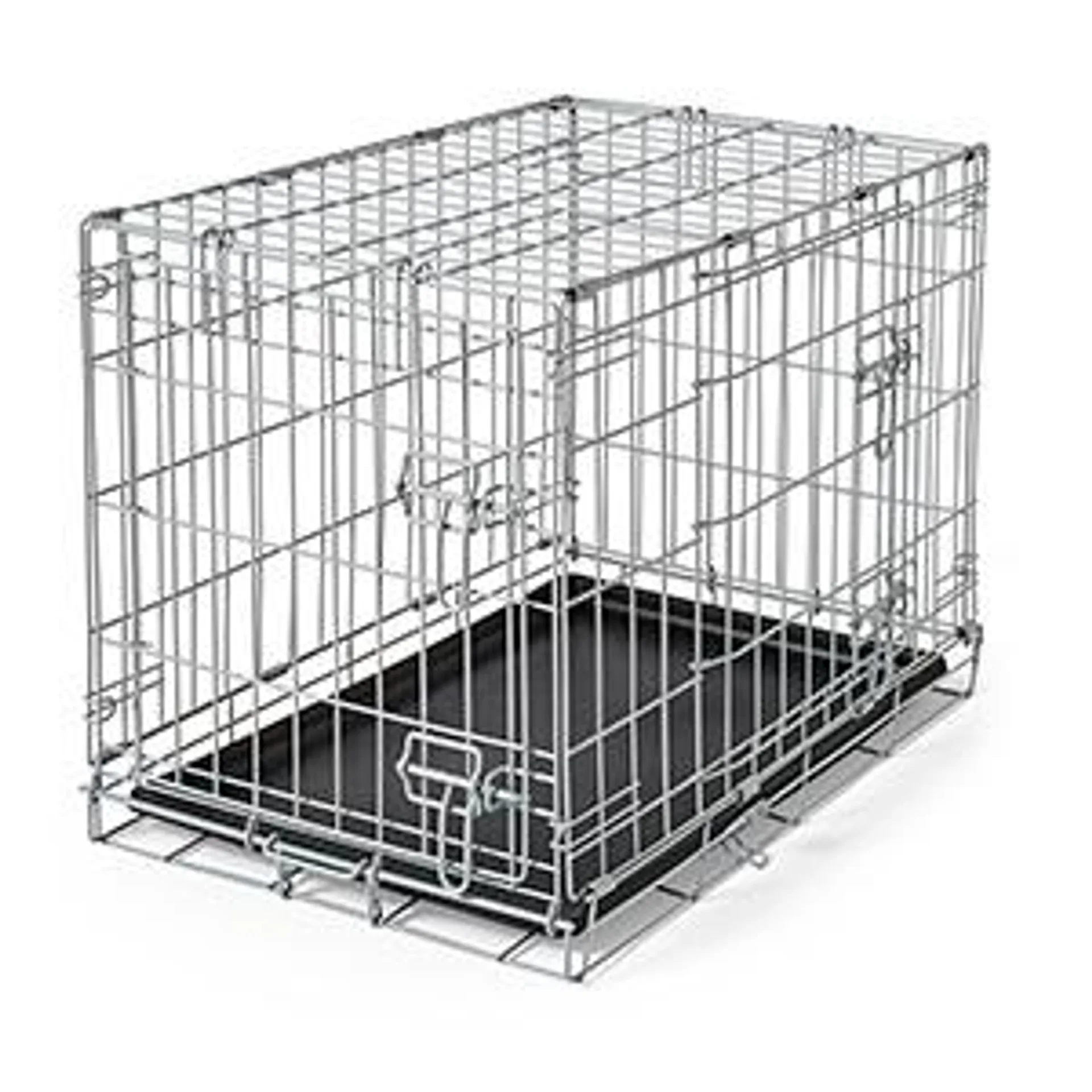 Pets at Home Double Door Dog Crate Grey X Small