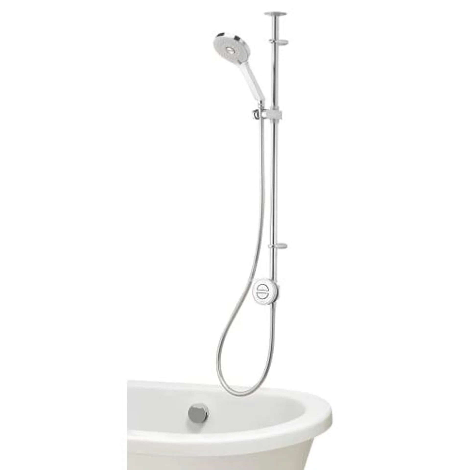 Aqualisa Unity Q Smart Divert Exposed High Pressure Combi Shower with Adjustable Head & Bath Filler