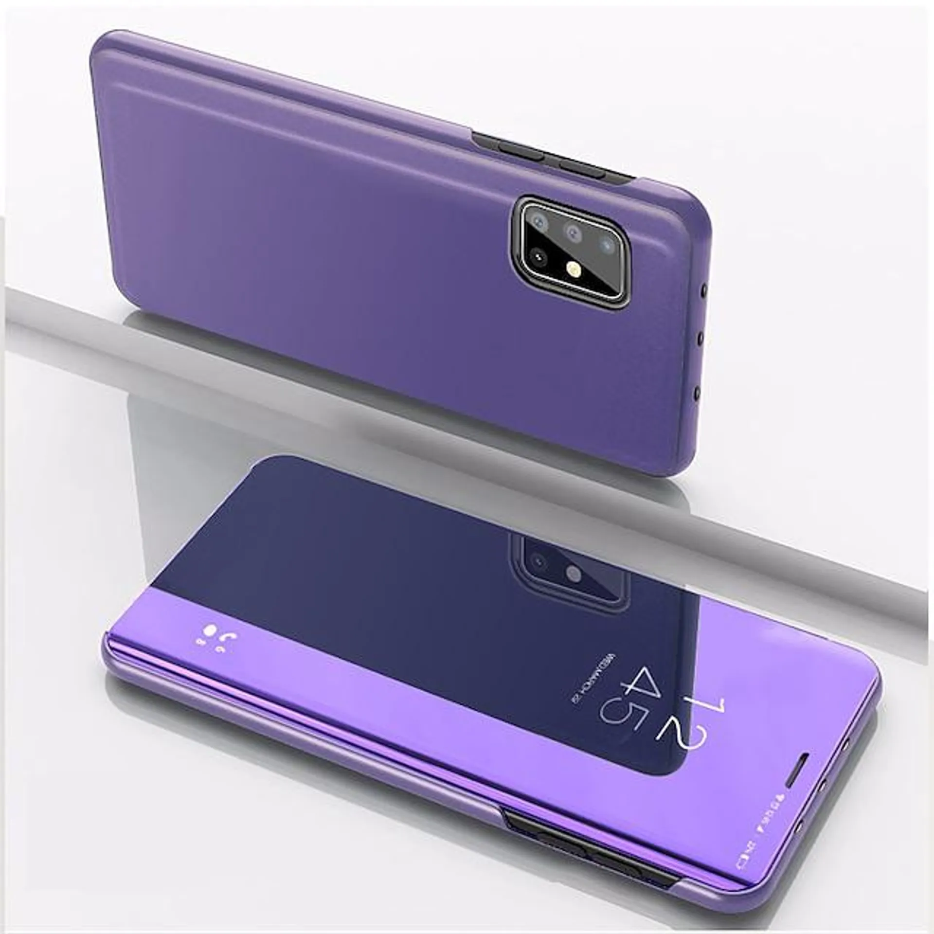 Case For Samsung Galaxy S22 Ultra Plus S21 S20 FE A72 A52 A42 A32 Note 20 Shockproof Mirror Full Body Cases Solid Colored PC