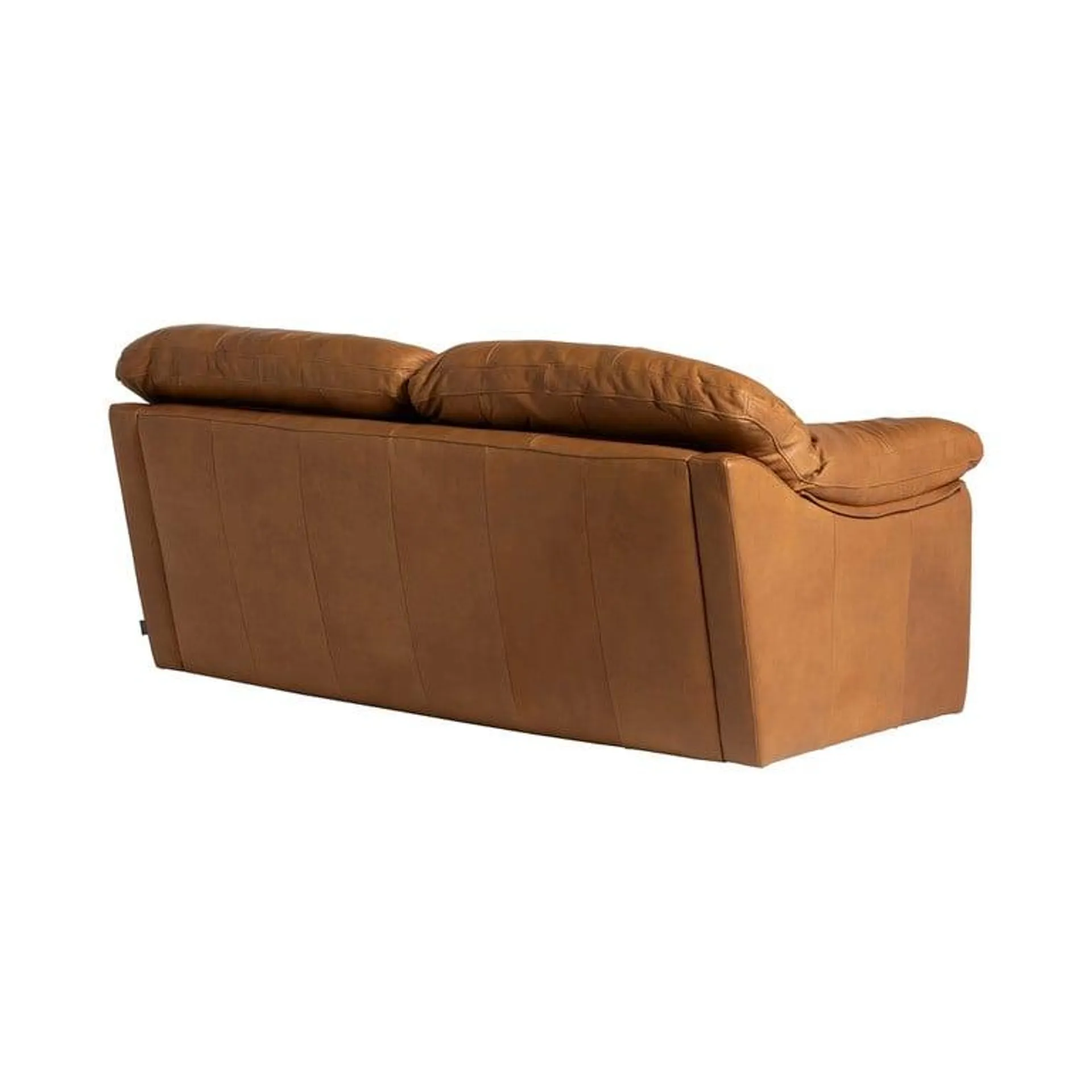 Button Back Leather 2 Seater Sofa