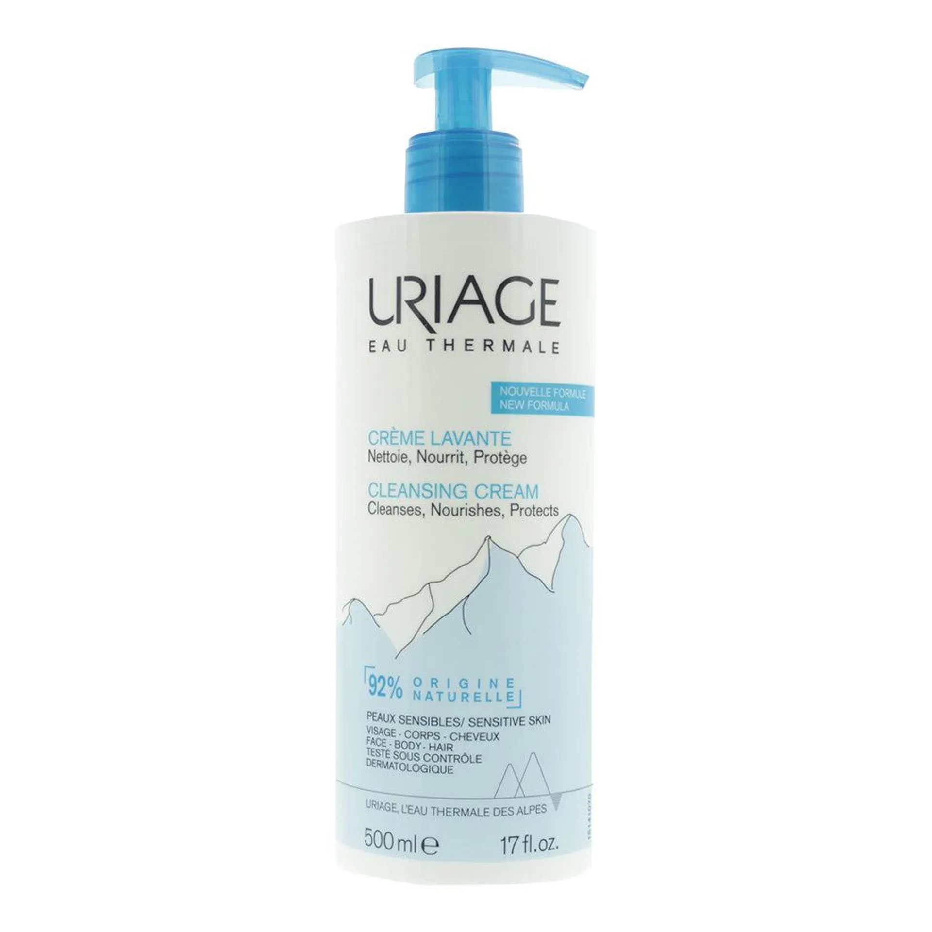 Uriage Eau Thermale Cleansing Cream For Face, Body & Hair 500ml