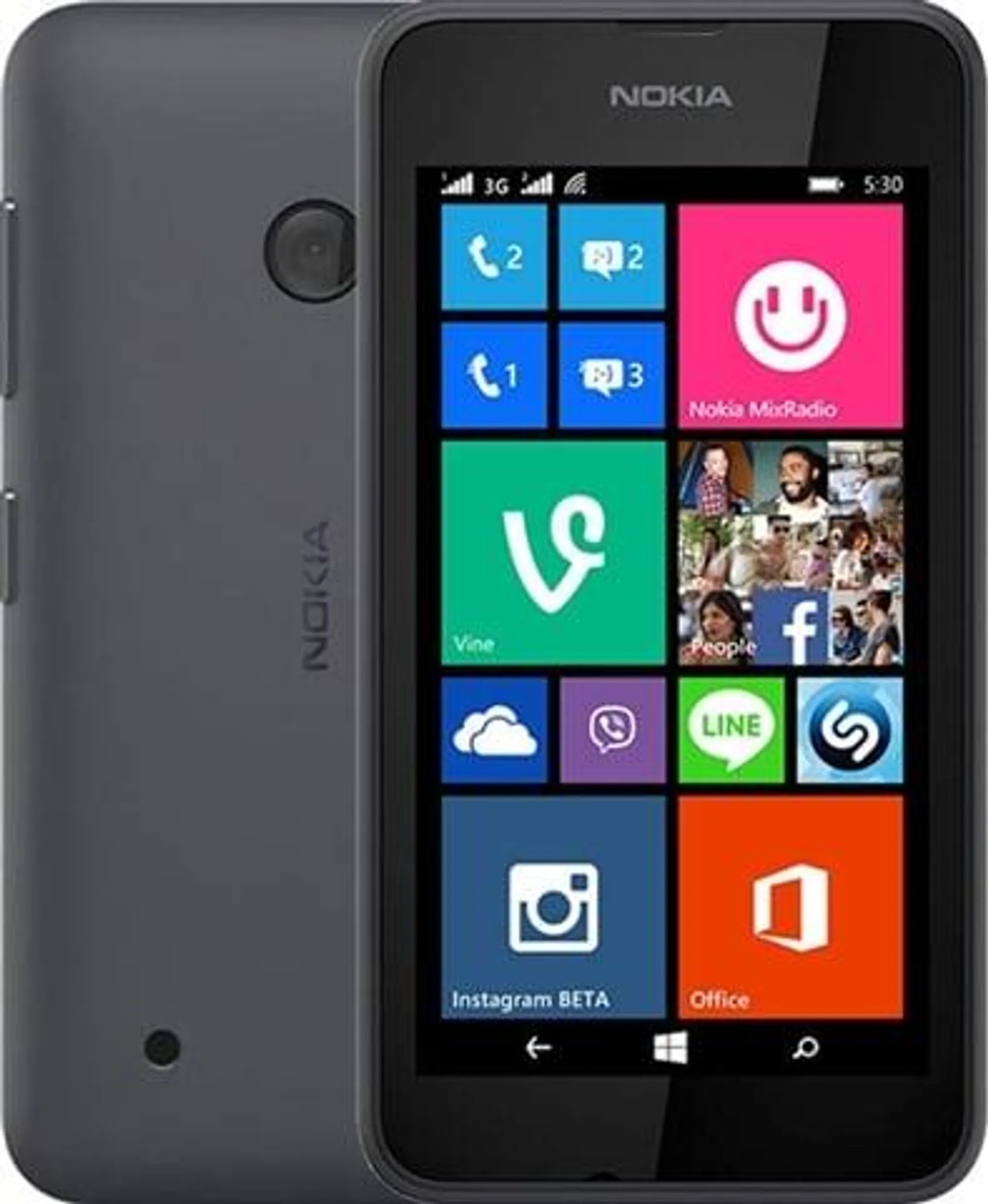 Nokia Lumia 530 4GB Dark Grey, Unlocked C