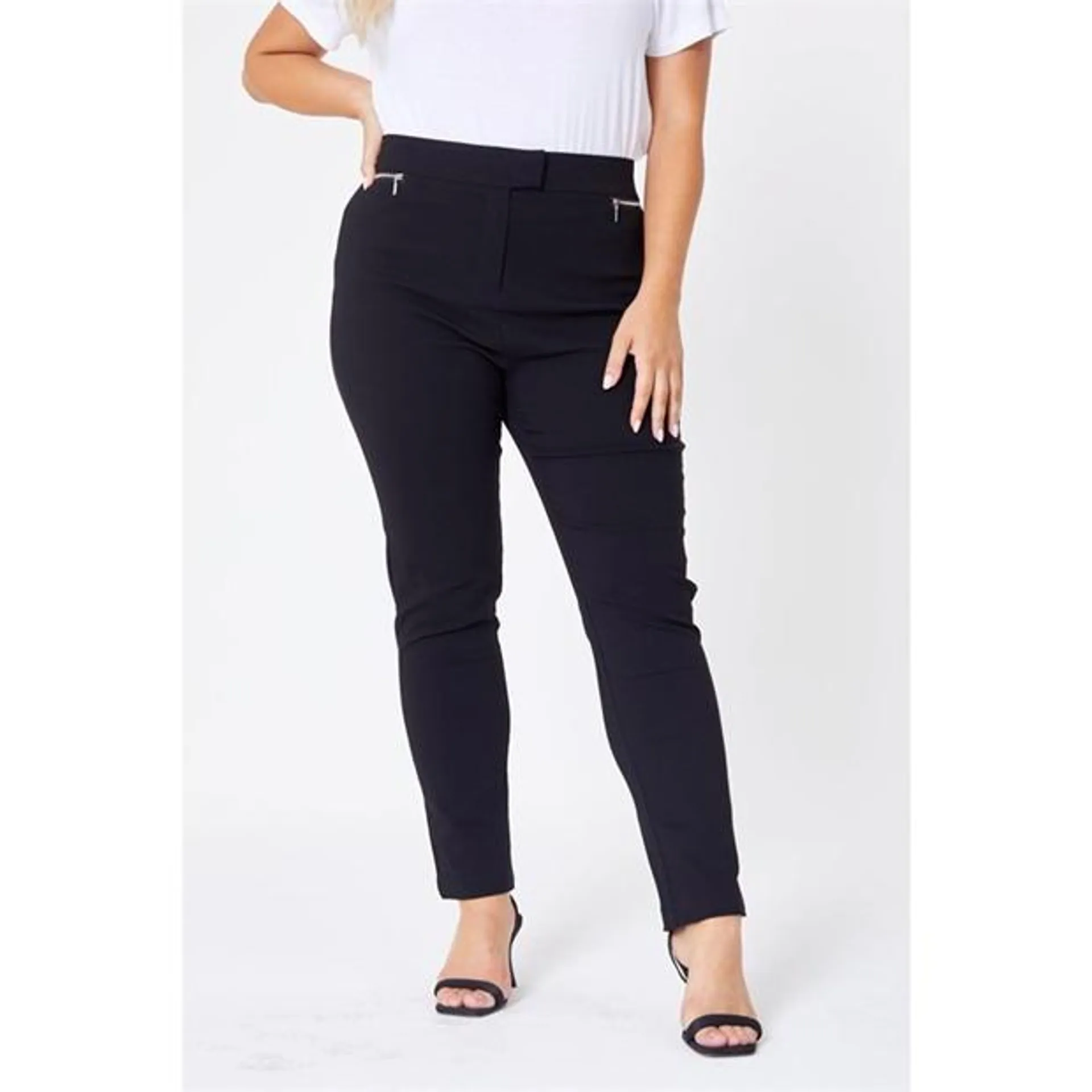 Bengaline Zip Pocket Slim Trousers