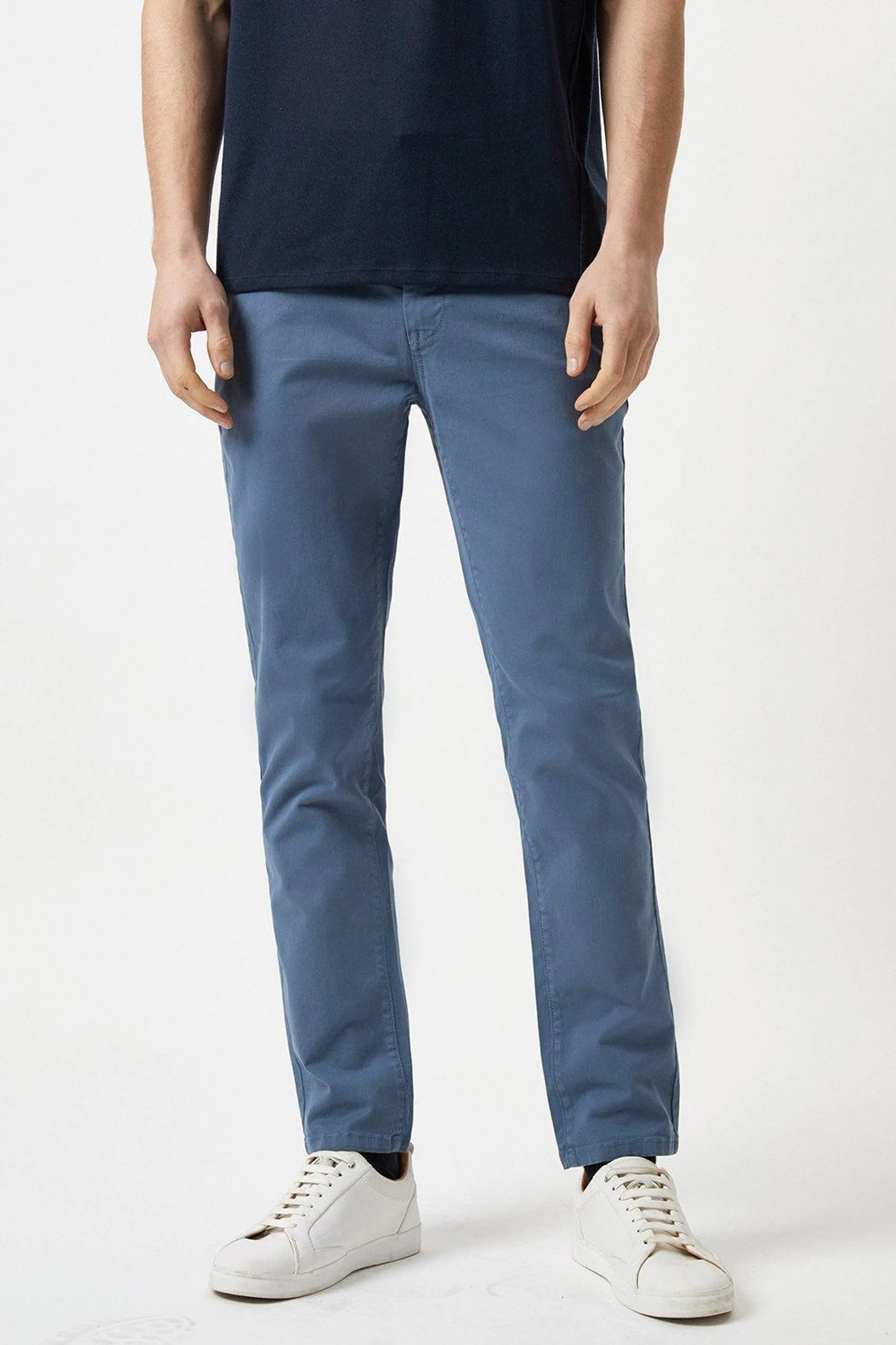 Slim Fit Blue Chino Trousers