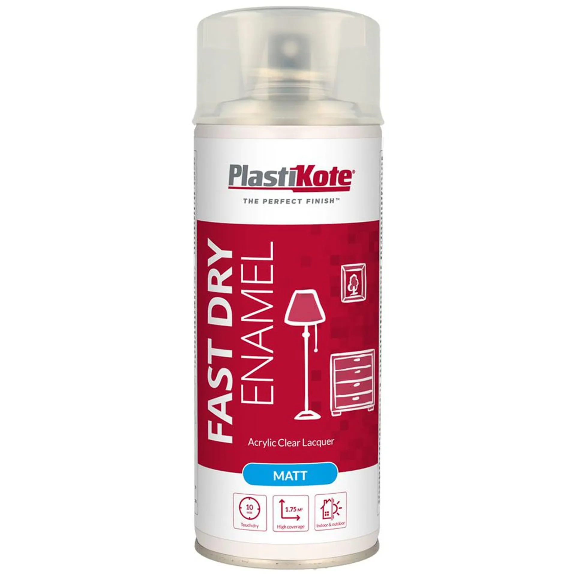 PlastiKote Clear Fast Dry Enamel Acrylic Matt Spray Paint