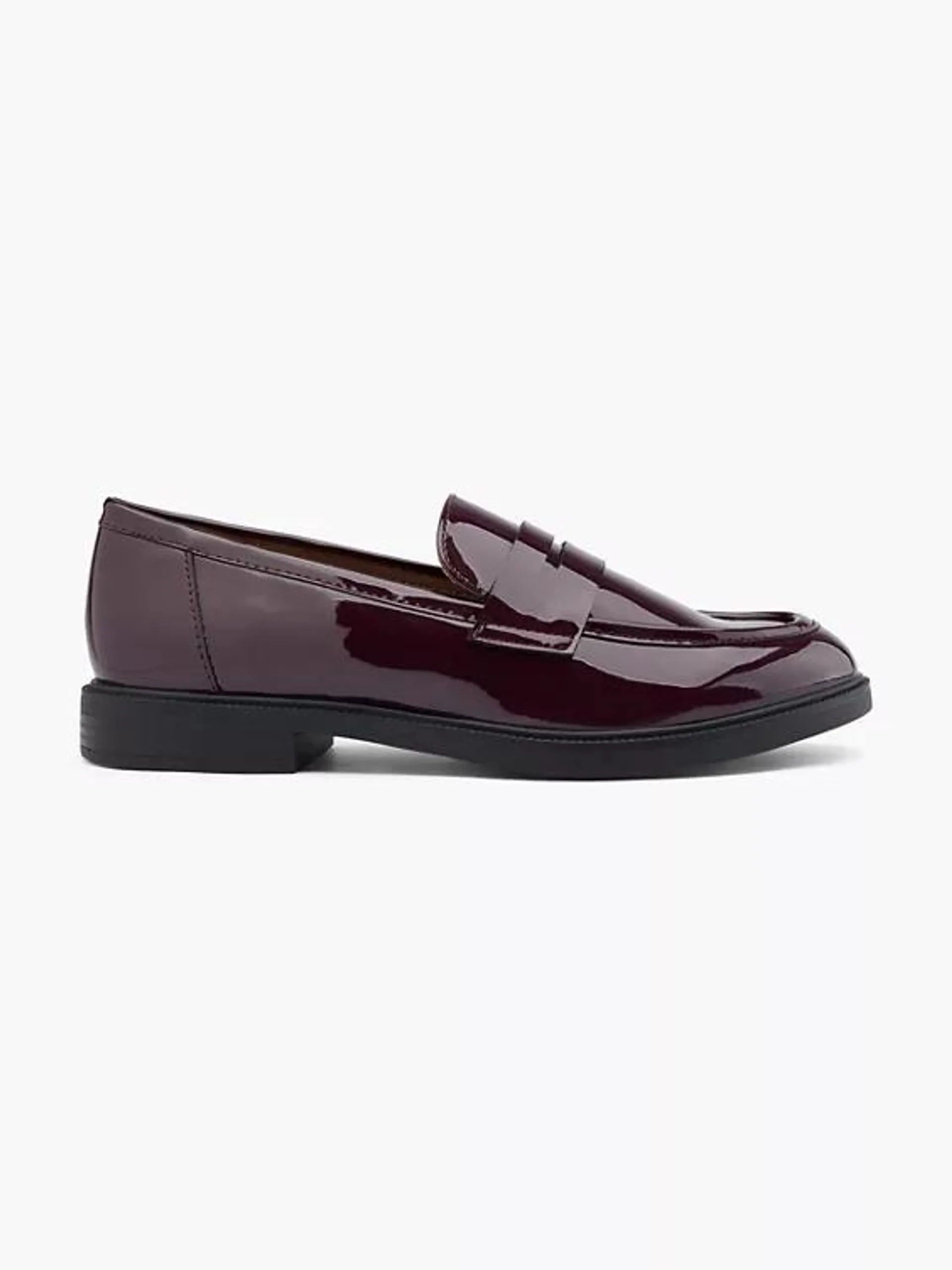 Bordeaux Plain Flat Loafer