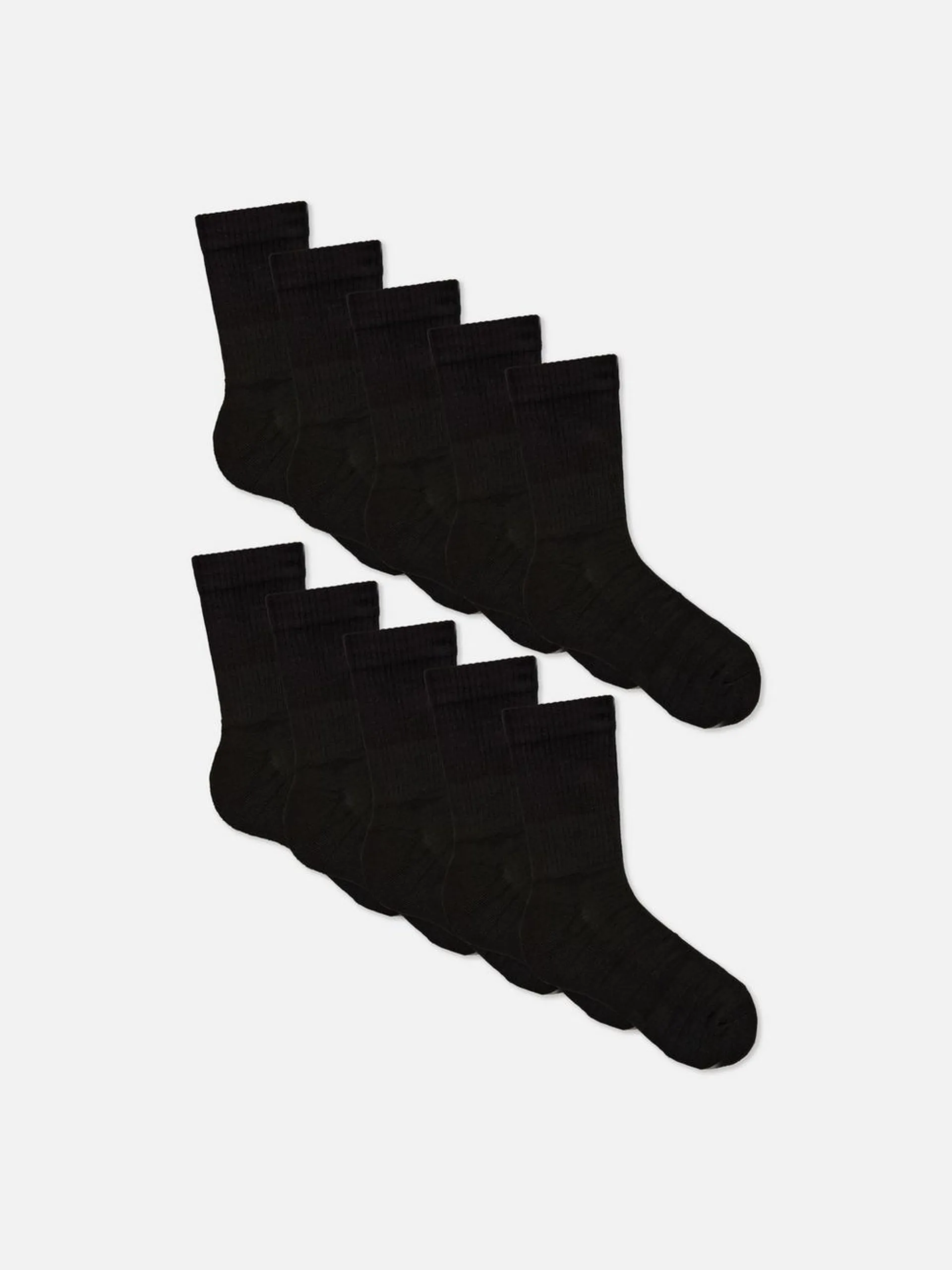 10pk Ribbed Sports Socks