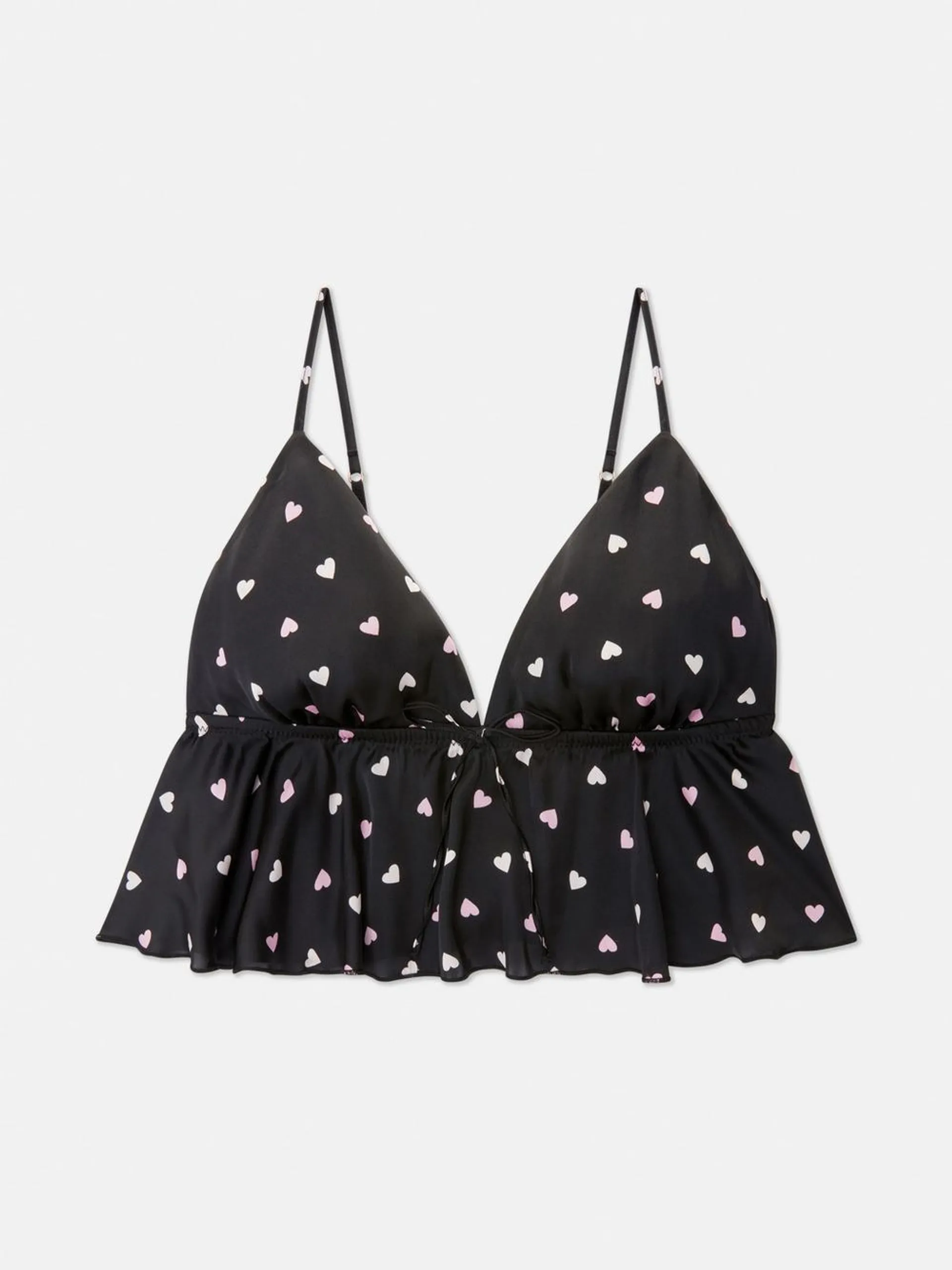 Heart Print Floaty Bralette