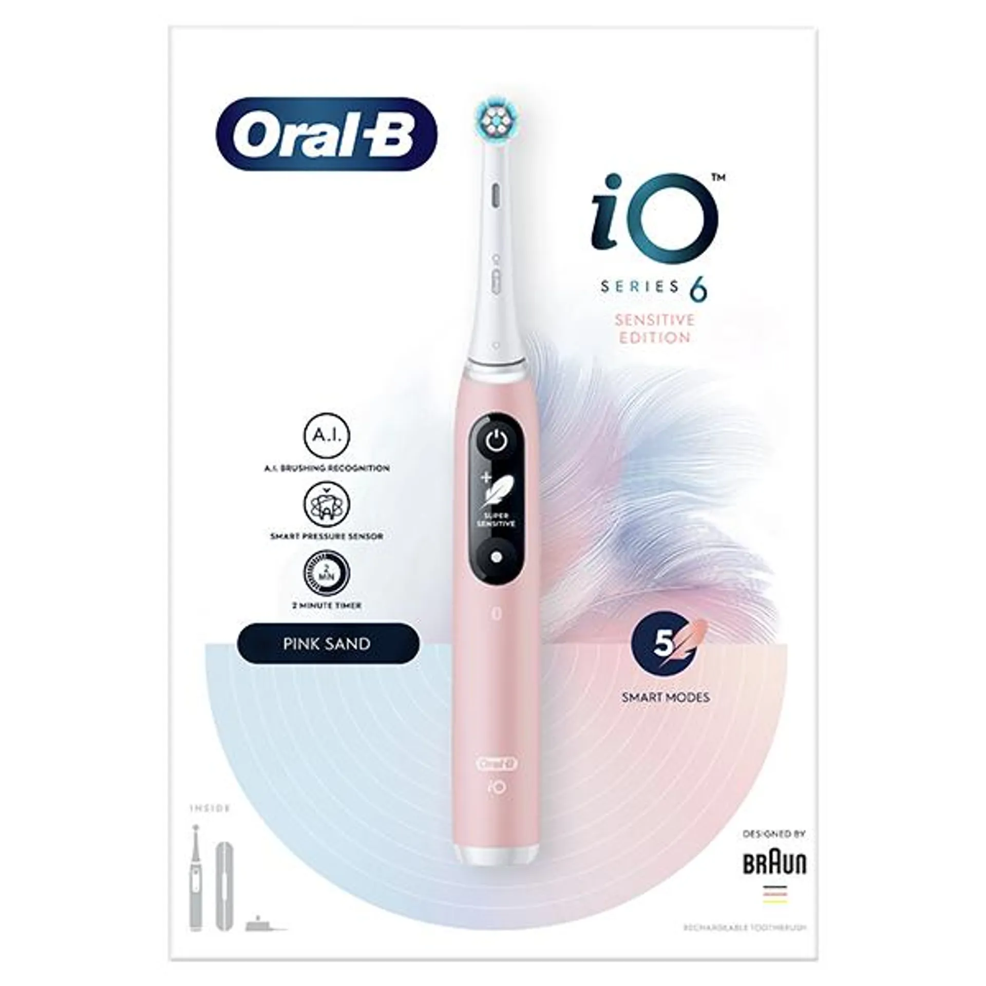 Oral-B iO6 Pink Sand Ultimate Clean Electric Toothbrush