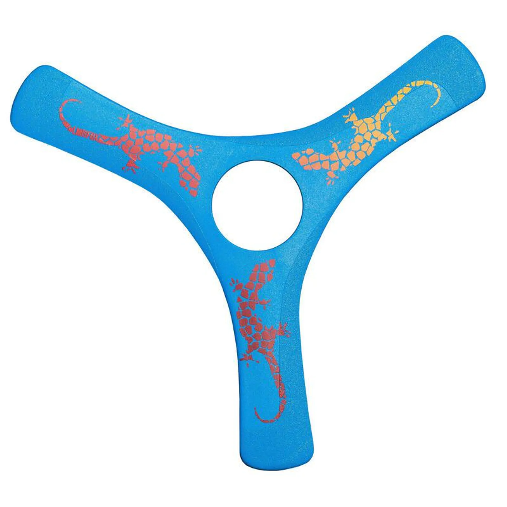 Left-Handed Tri-Blade Boomerang Spinracer Fun - Blue