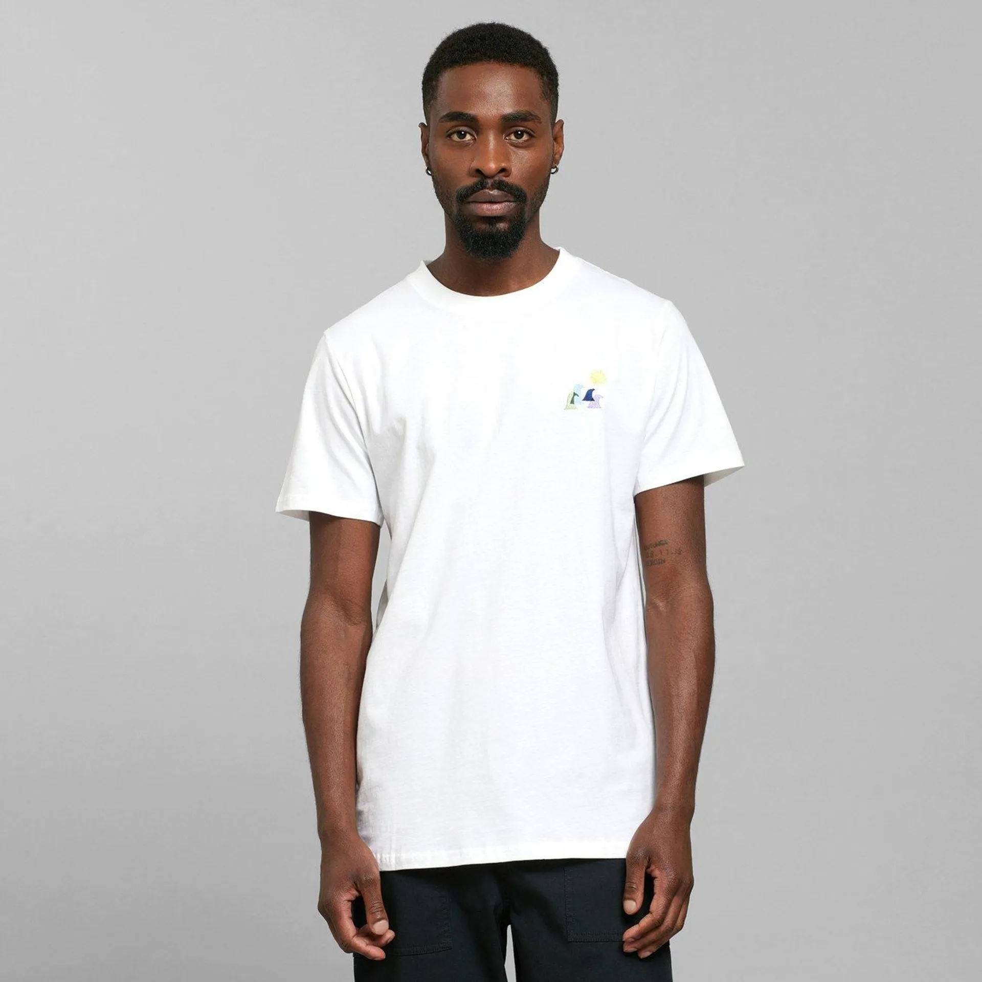 T-shirt Stockholm Wave Sun White