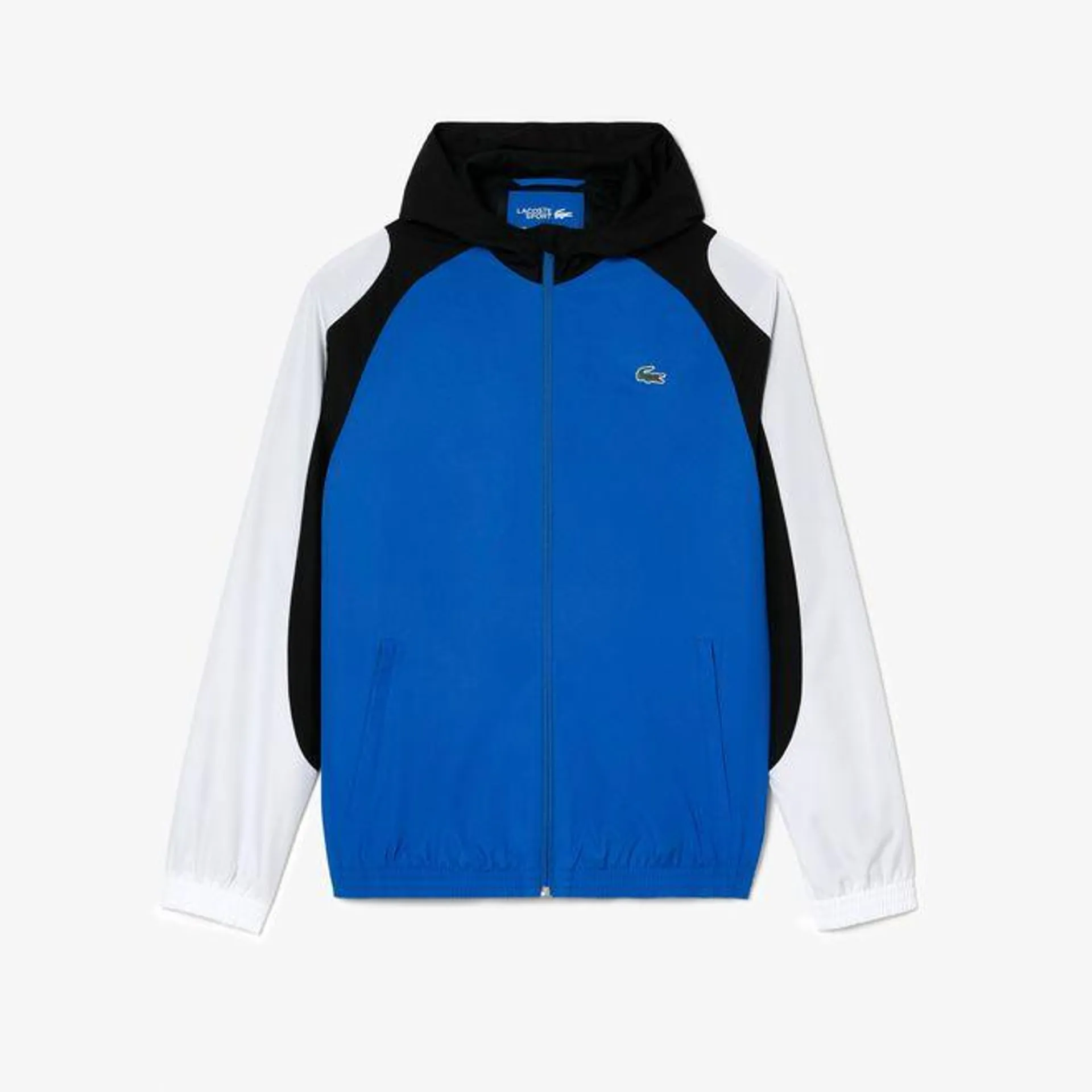 Lacoste Sport Colourblock Tennis Jacket in White blue black