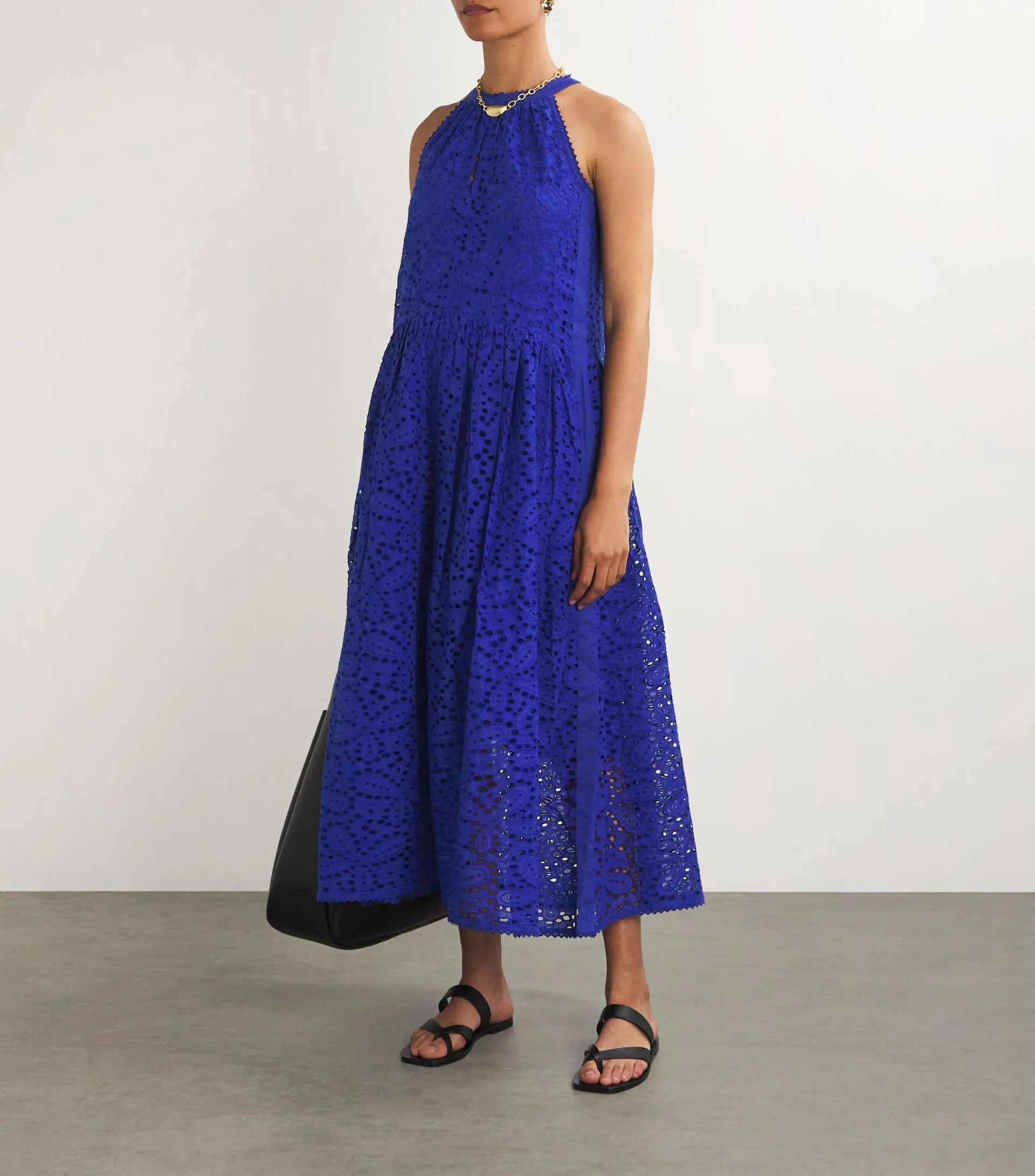 Cotton Broderie Anglaise Maxi Dress