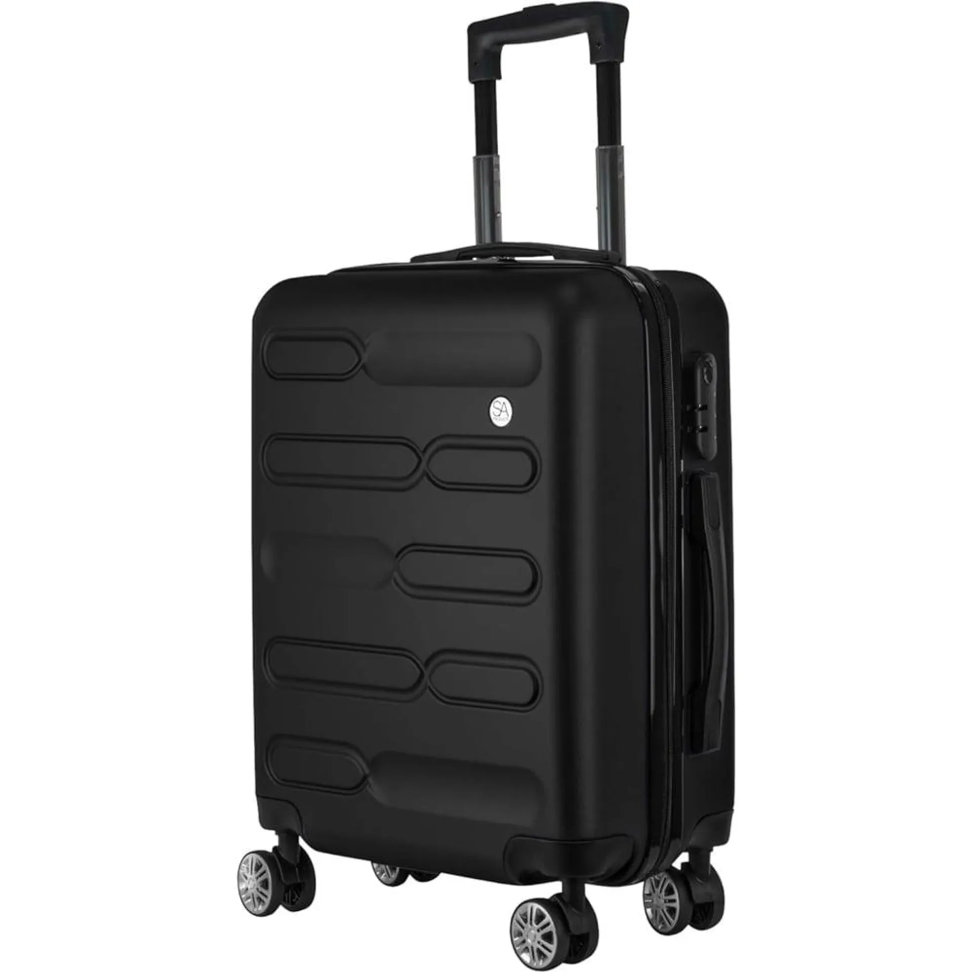 SA Products Black Carry On Cabin Suitcase 55cm