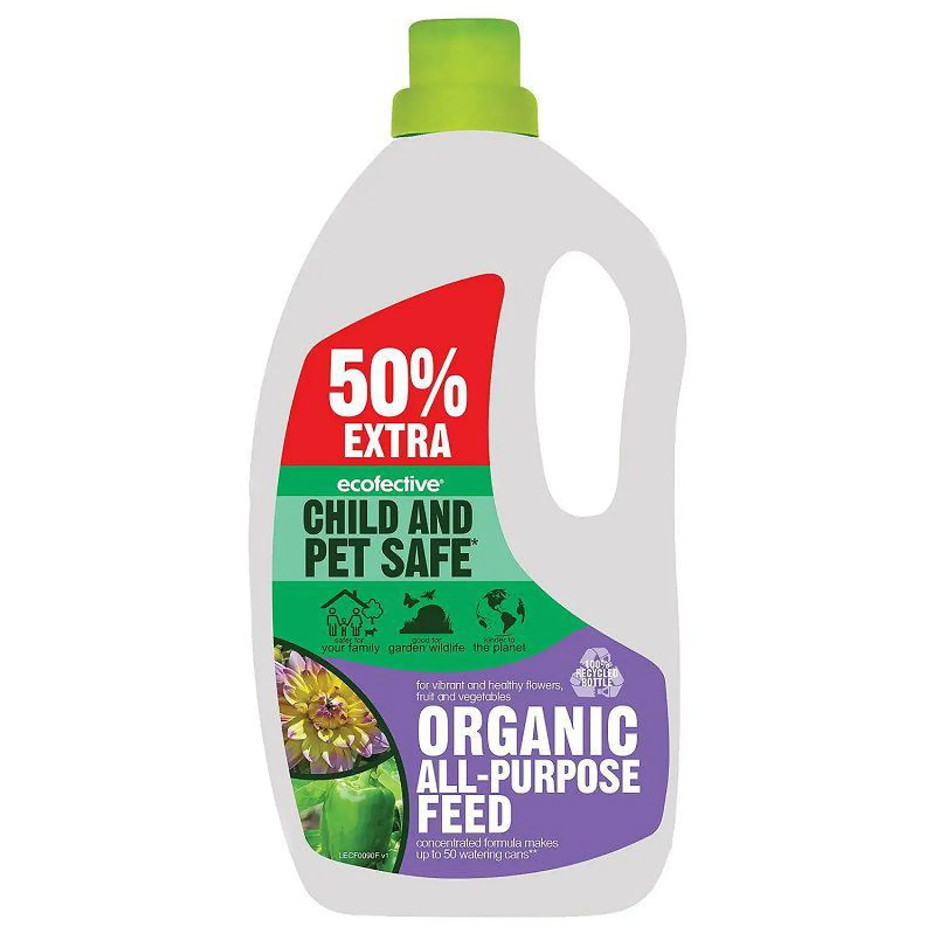 Ecofective Organic All Purpose Plant Feed 1L + 50% Extra Free