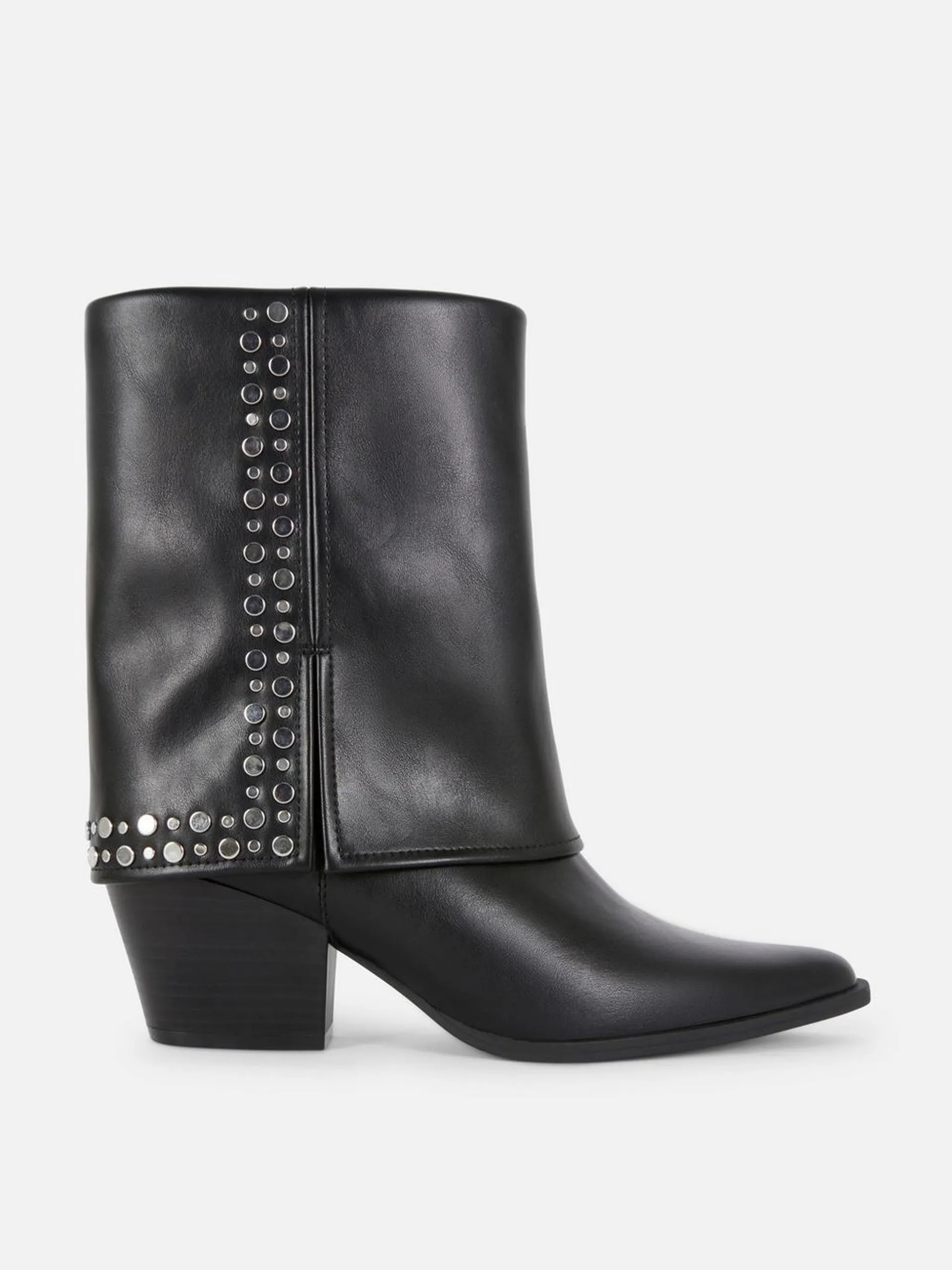 Rita Ora Studded Fold-Over Ankle Boots