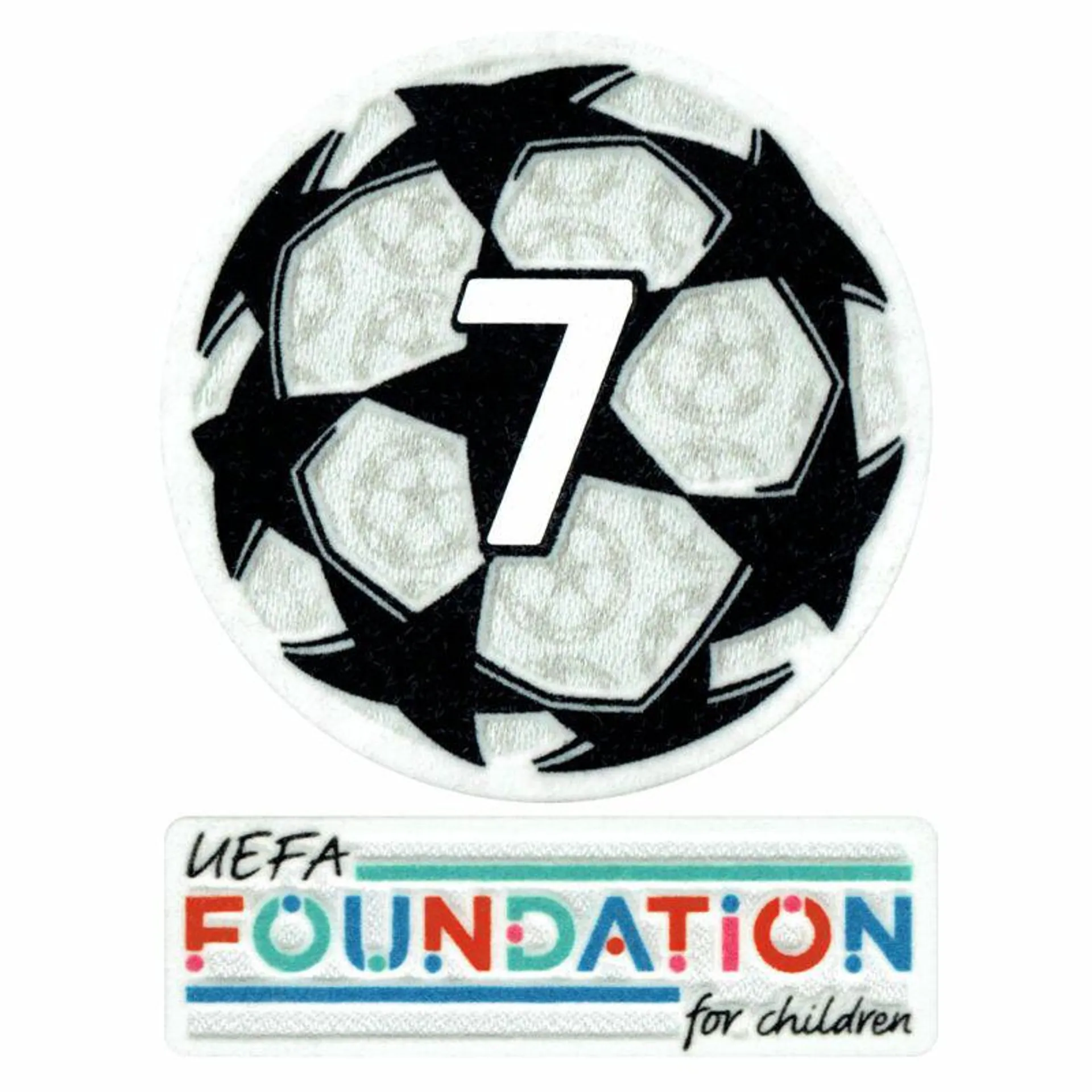 21-23 UCL Starball 7 Times Winner + UEFA Foundation Patch Set