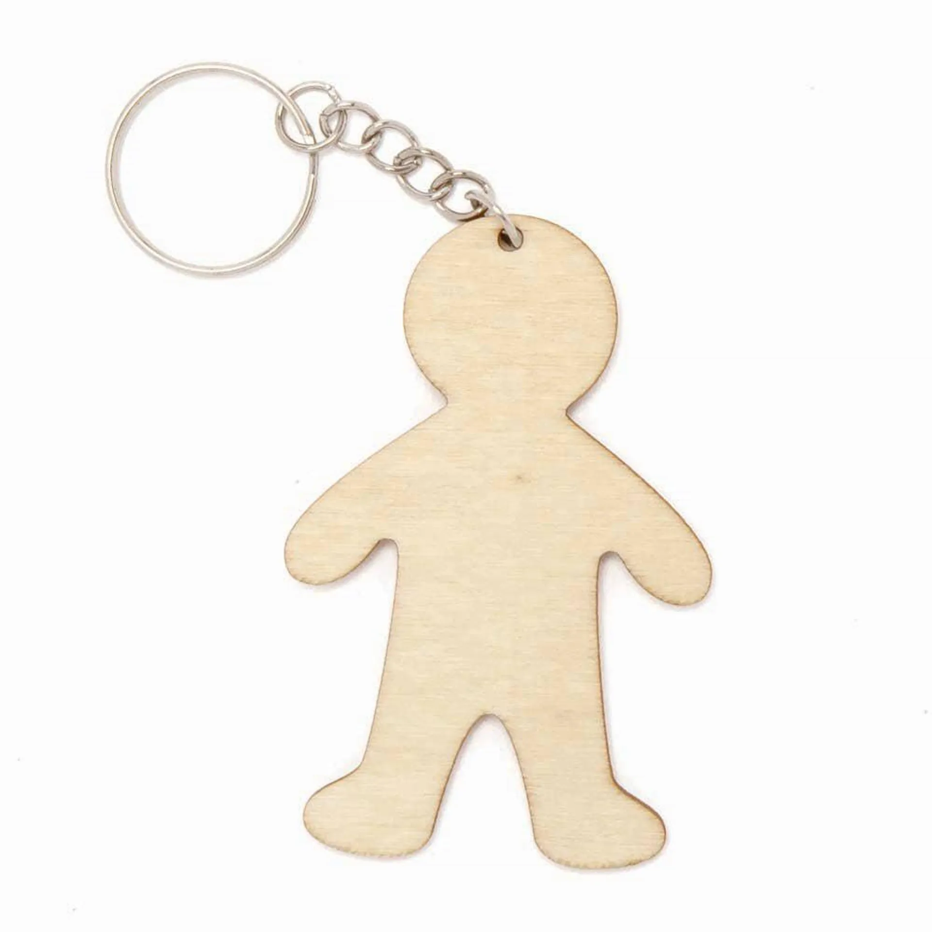 Wooden Person Keyring Blanks