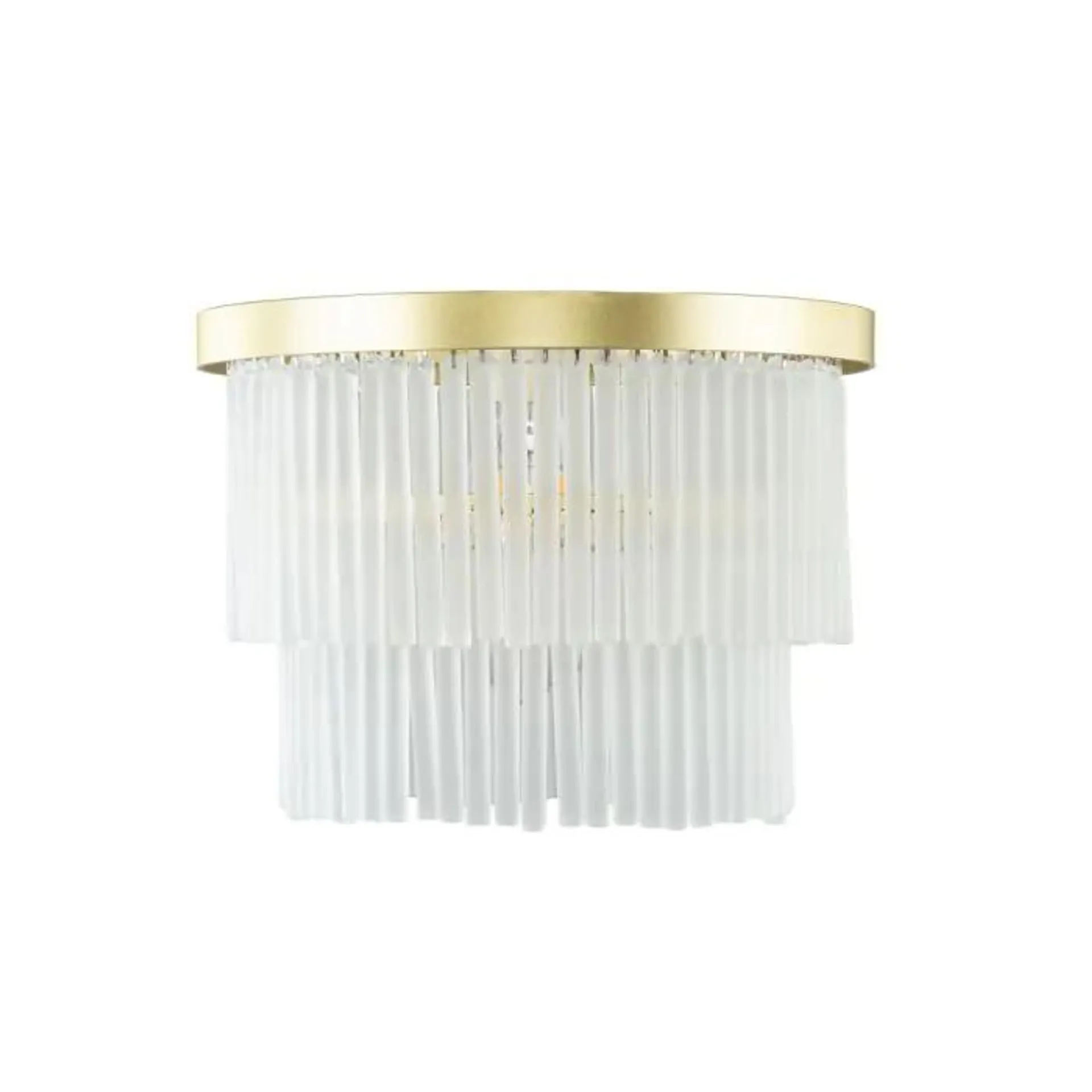 Aubrey Tiered Flush Ceiling Light, Brass
