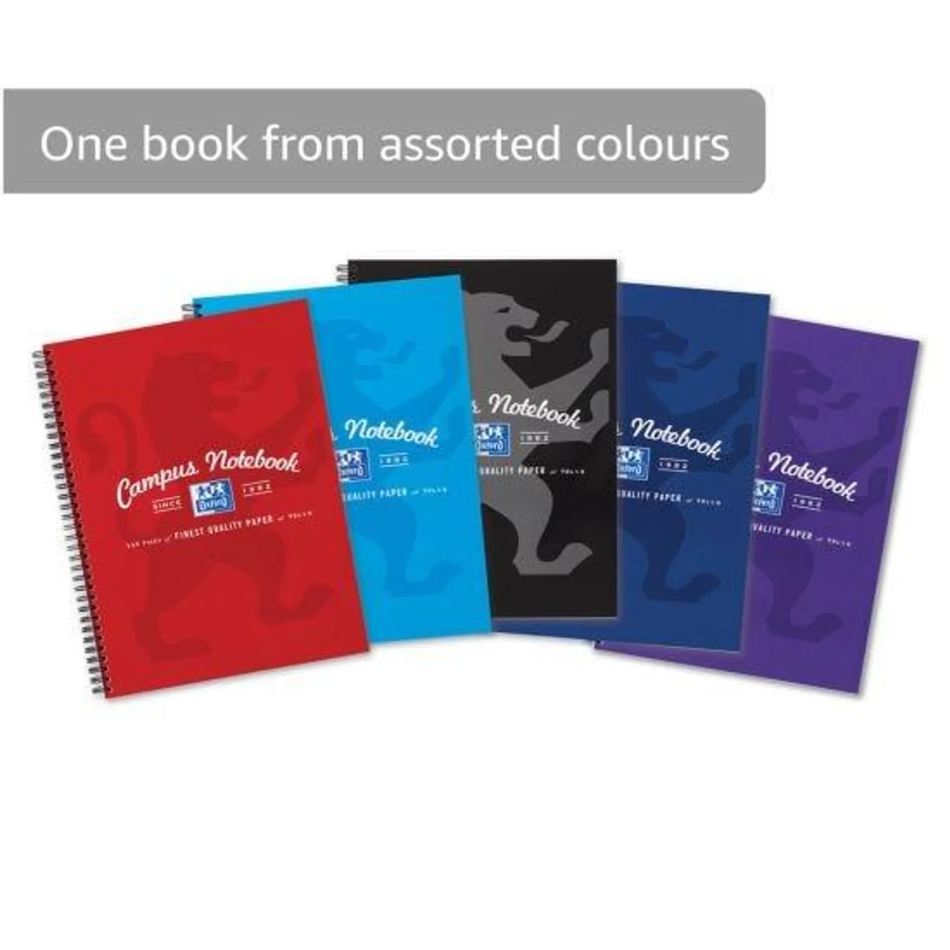 Oxford Campus Wiro Notebook A4 Assorted