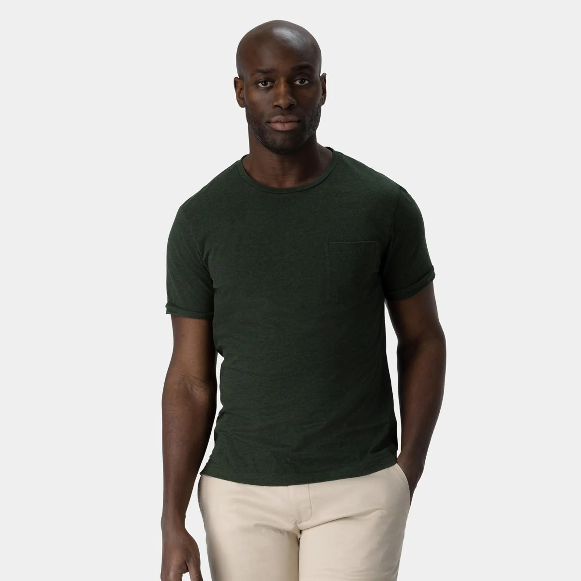 Forest green melange t-shirt