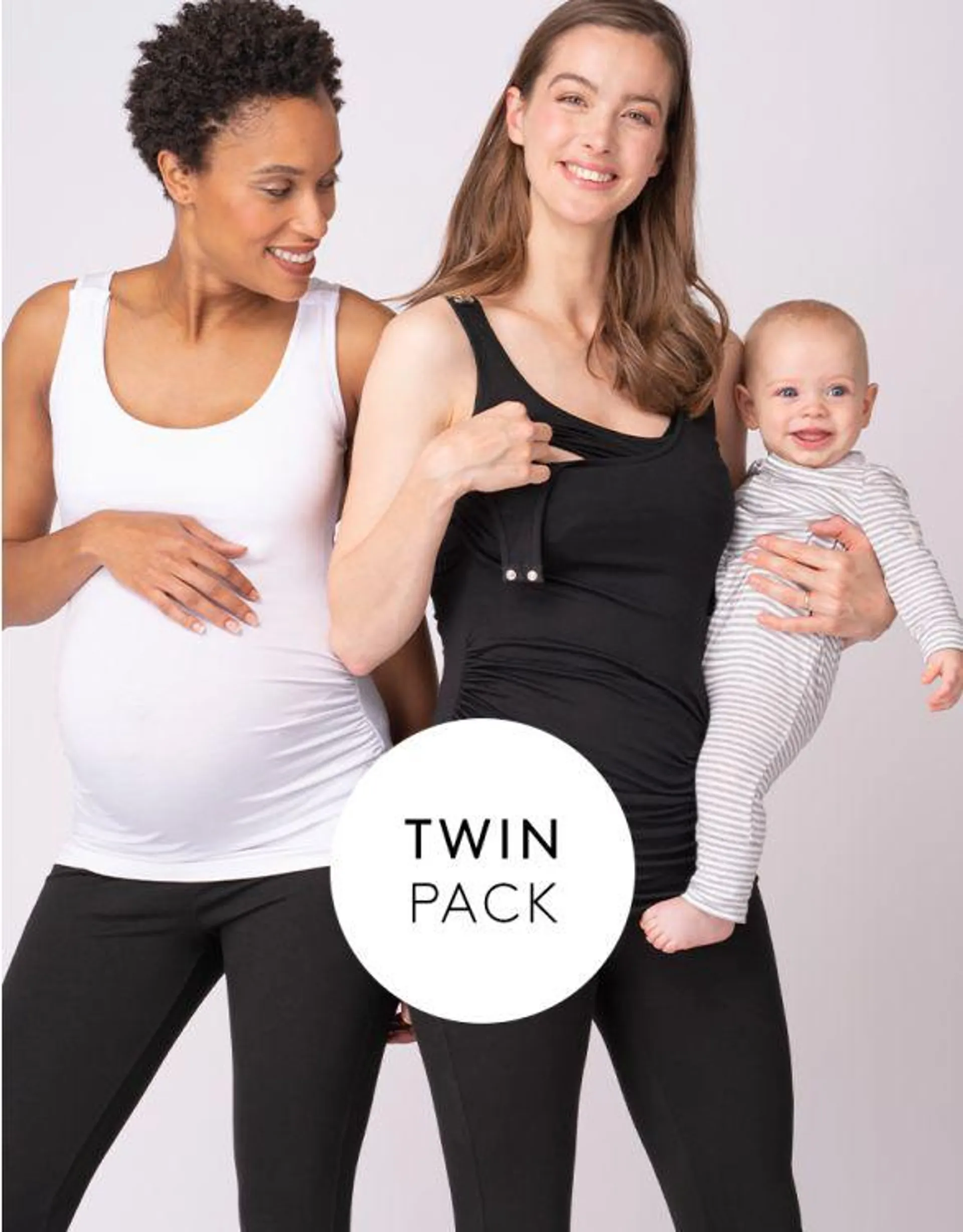 Maternity & Nursing Tops - Twin Pack