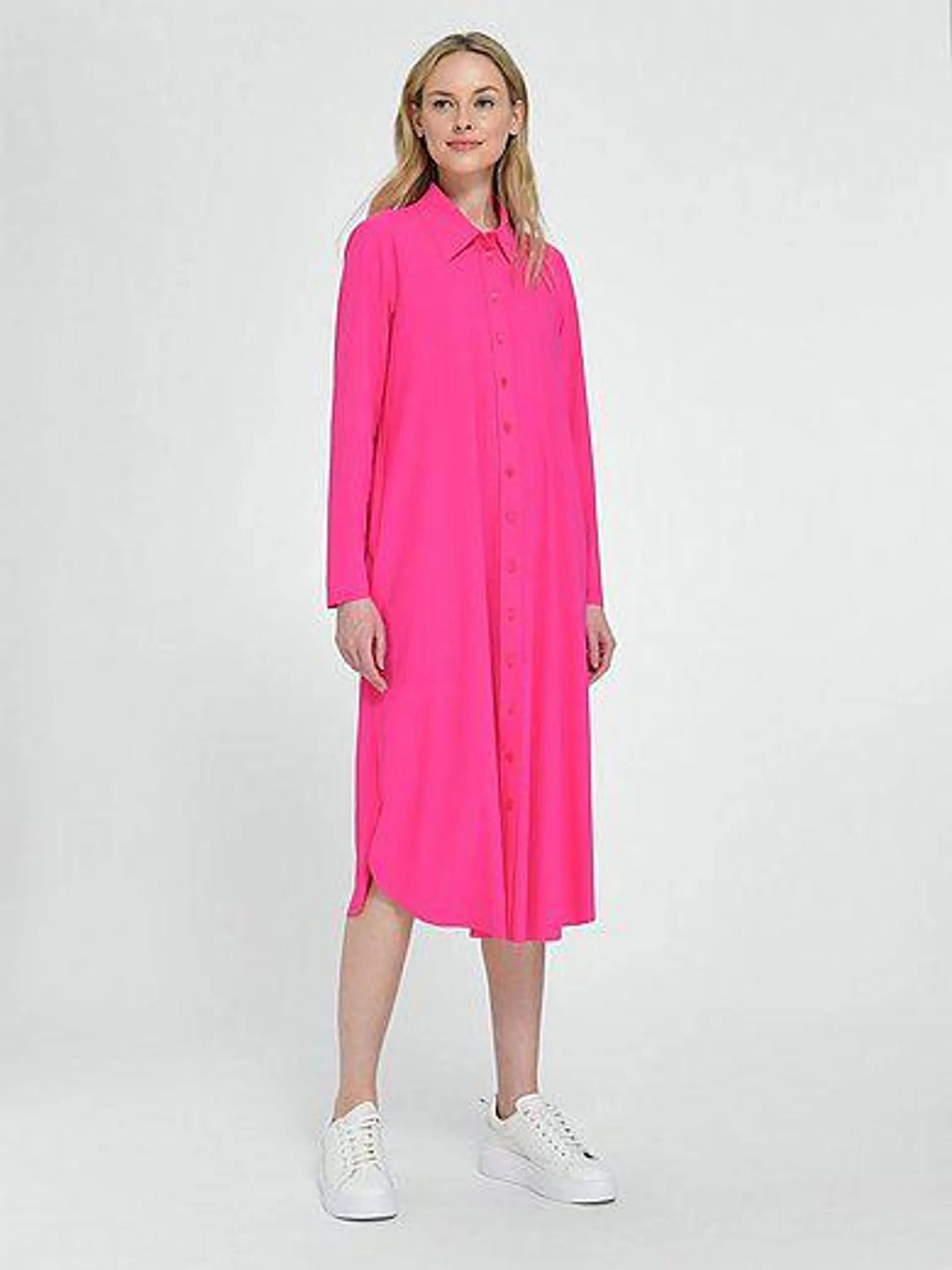 Jersey dress with long sleeves