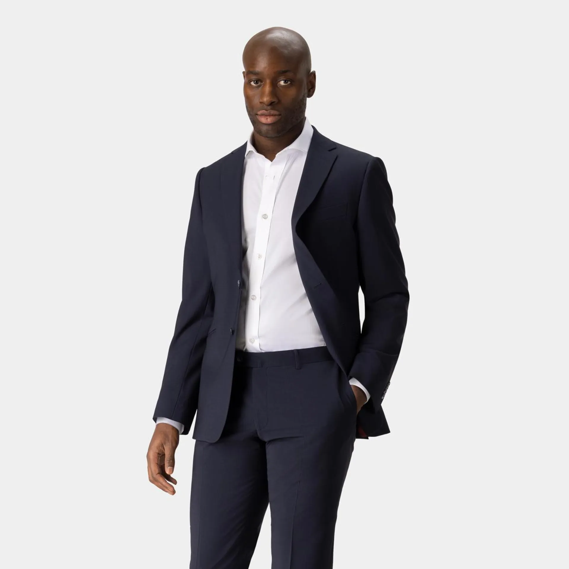 Navy two-piece suit