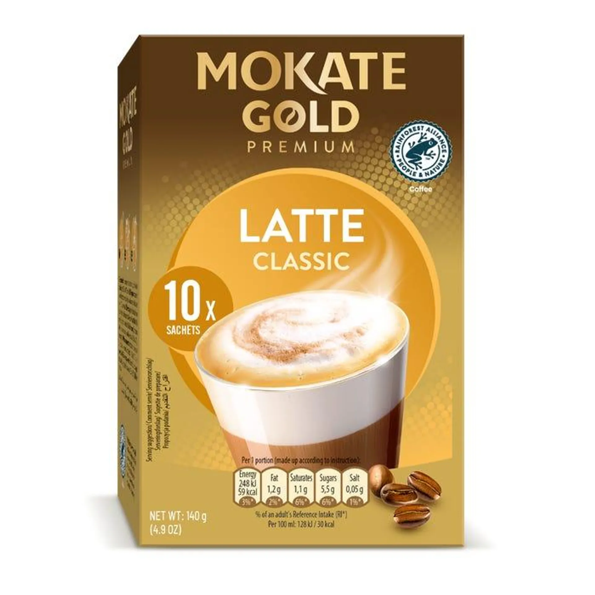 Mokate Gold Premium Caffe Latte (10 Sachets)