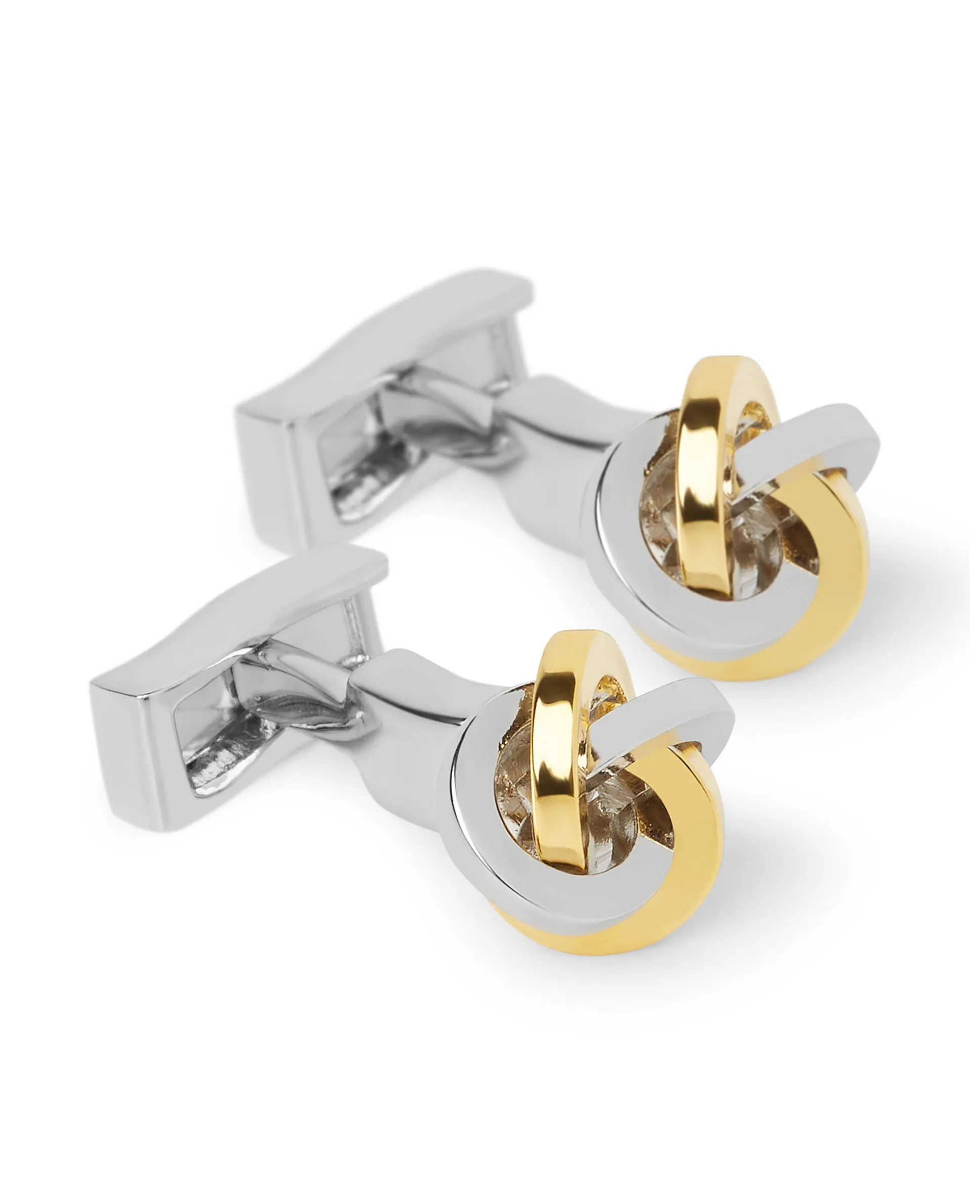 Silver Gold Knot Cufflinks