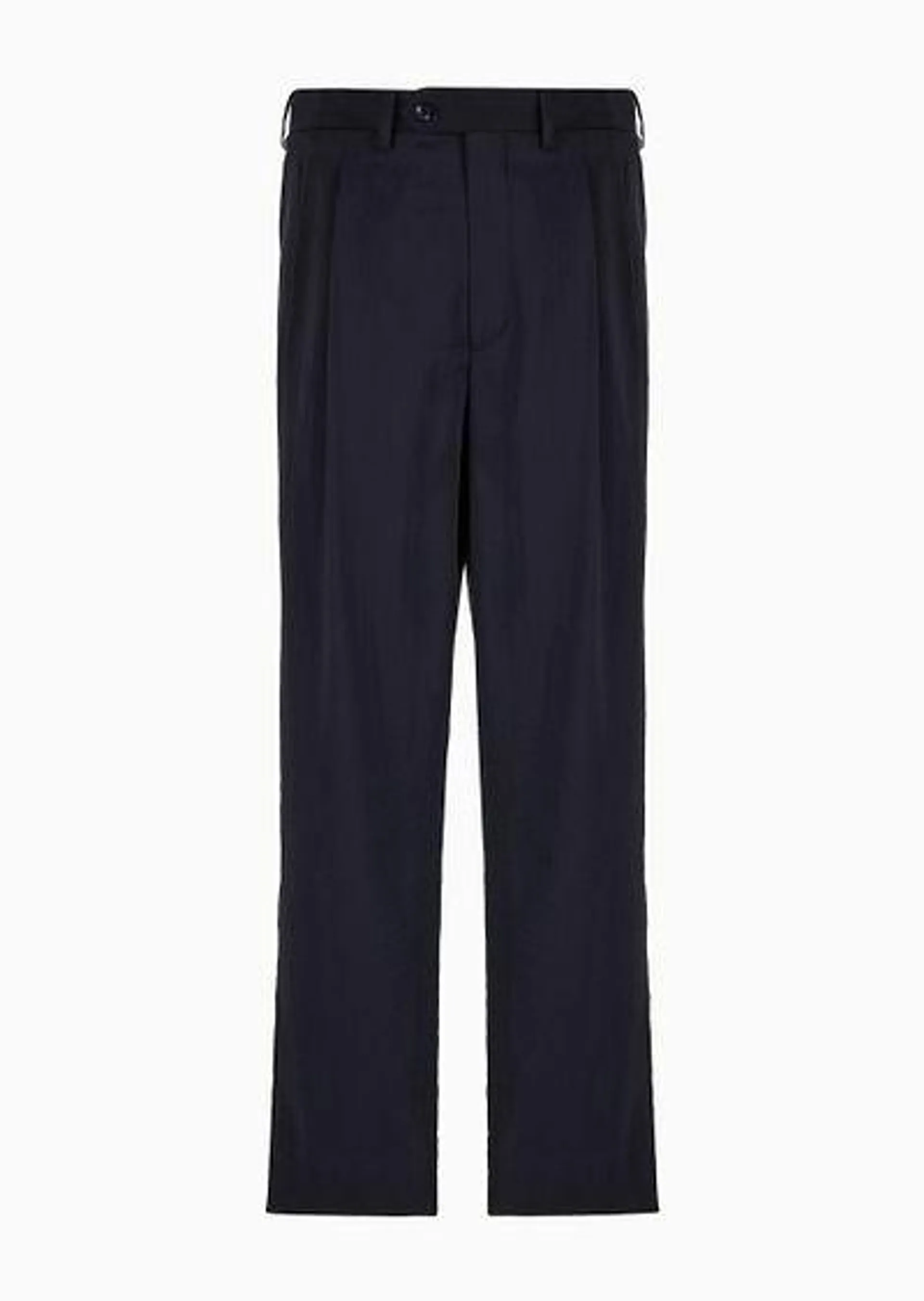 Two-dart trousers in silk-blend twill