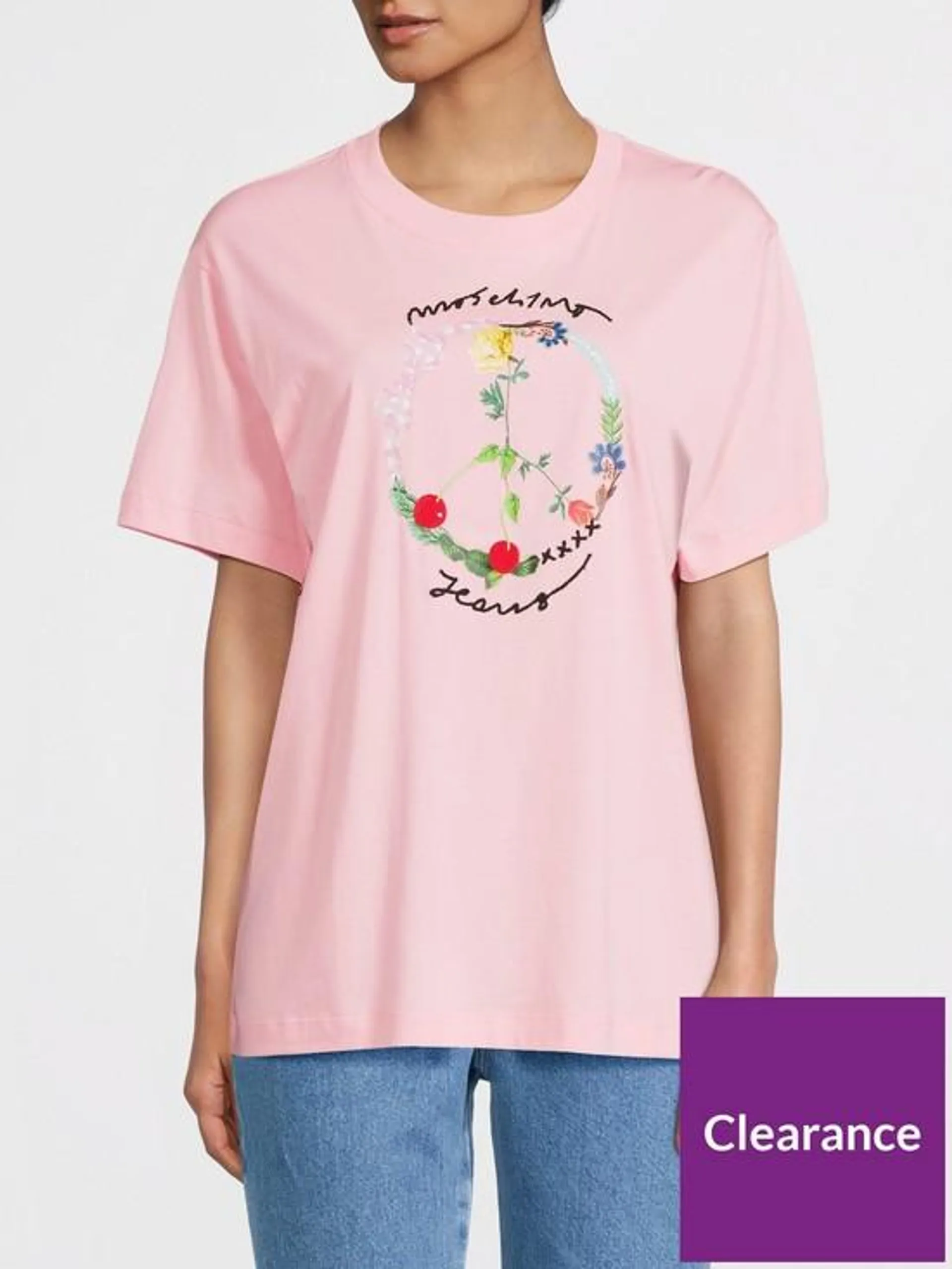 Floral Logo T-shirt - Pink