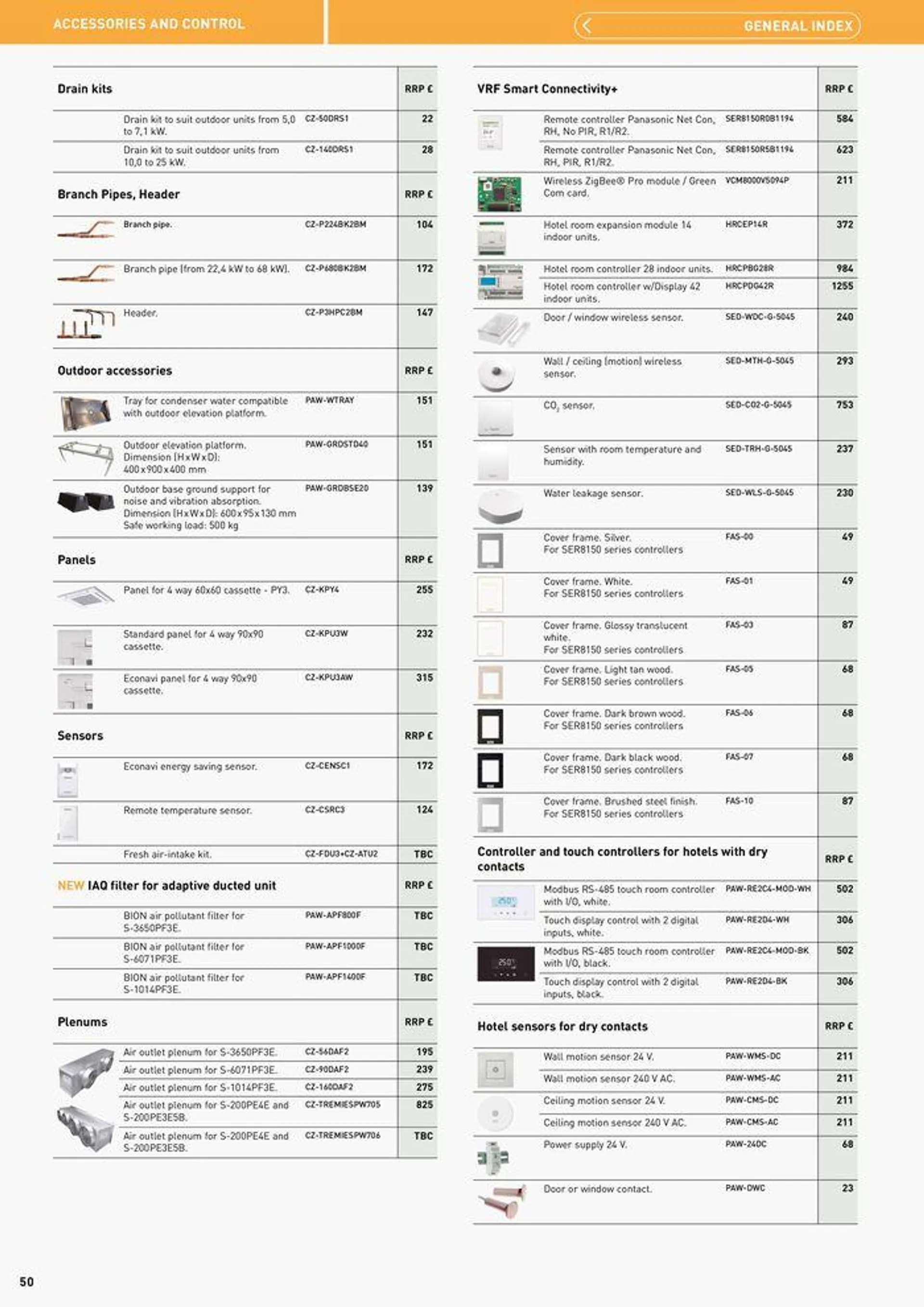 Price List 2024 / 2025 from 12 August to 31 December 2025 - Catalogue Page 50