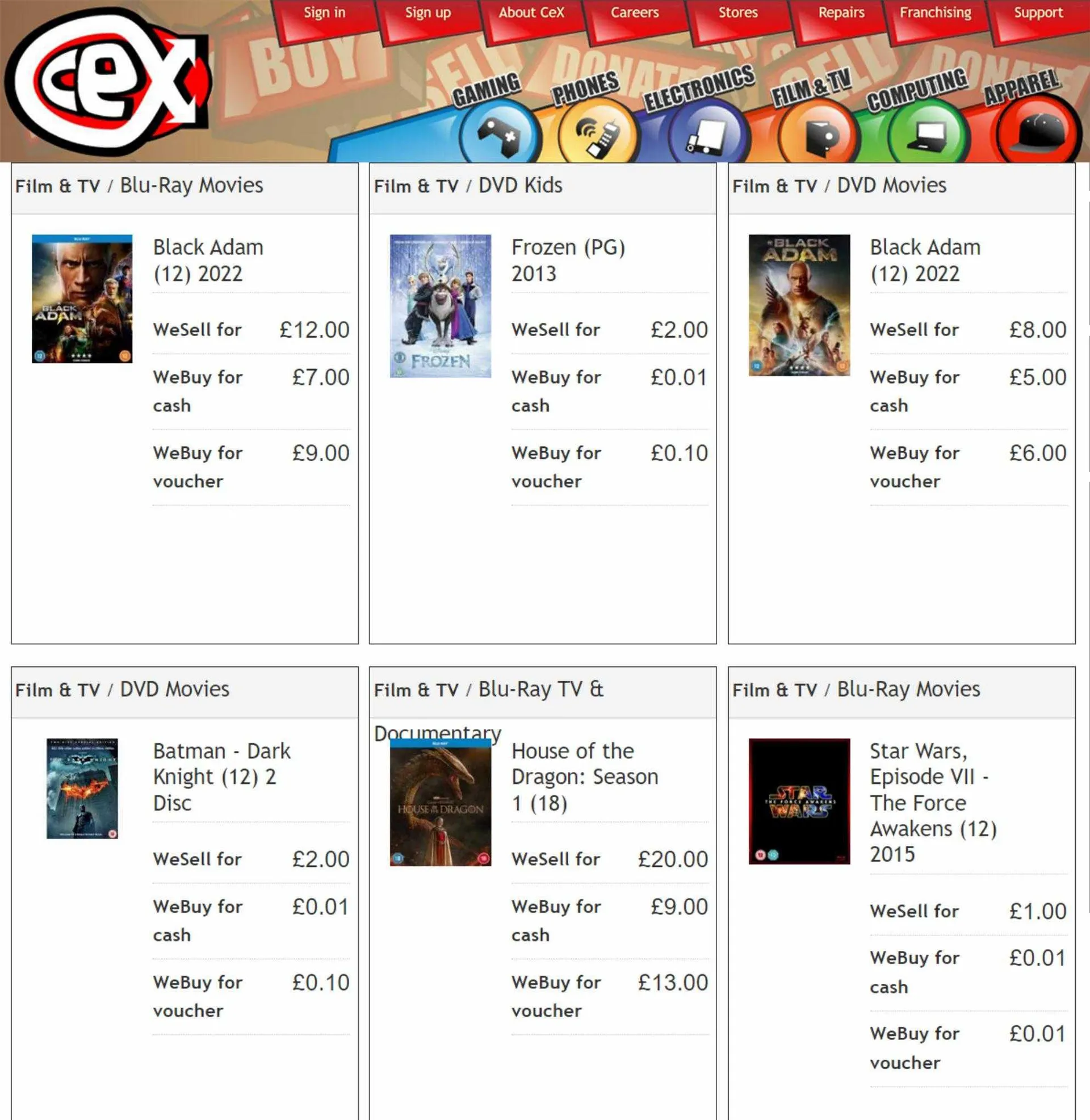 CeX Weekly Offers - 1