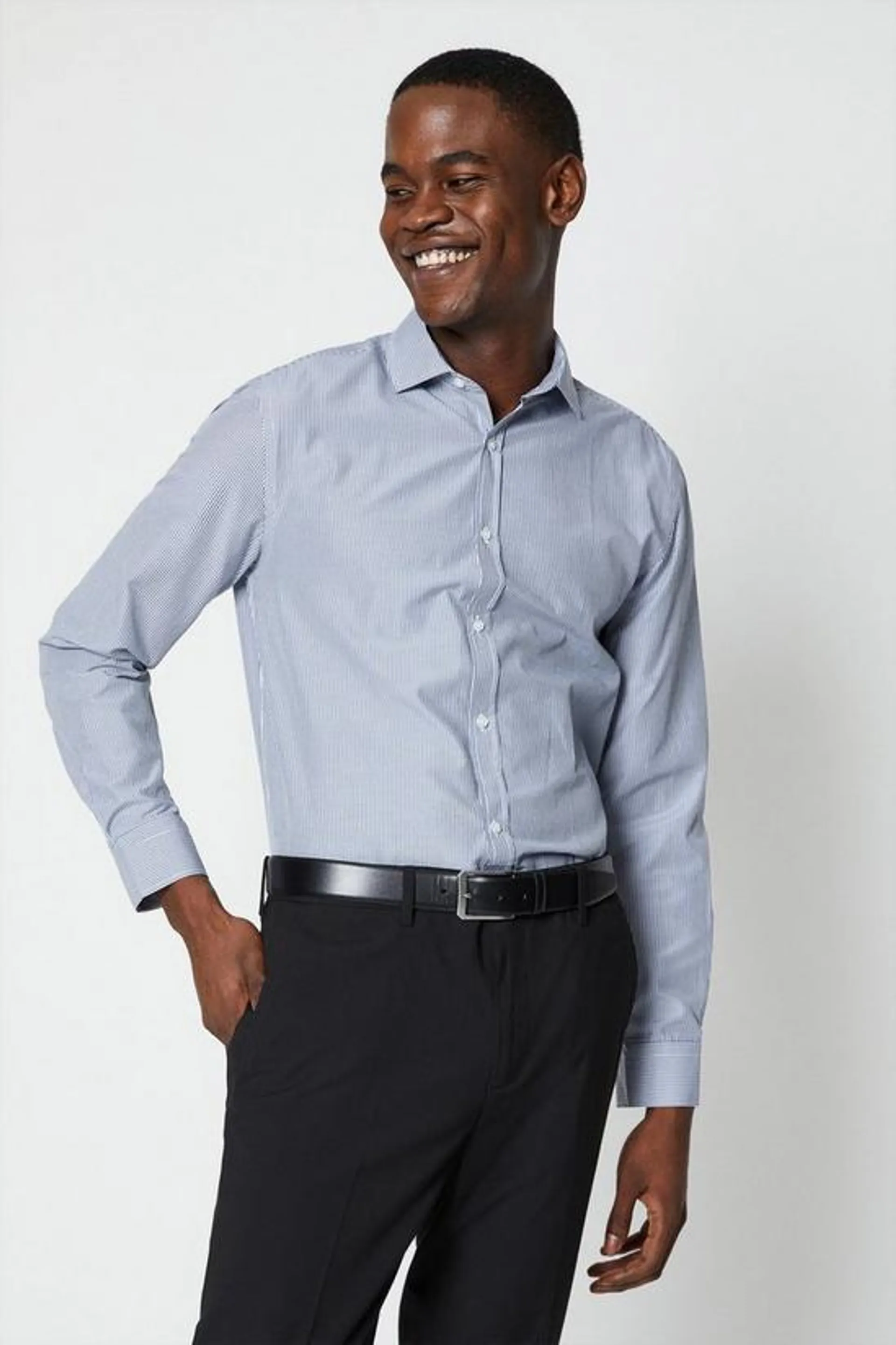 Long Sleeve Pinstripe Shirt