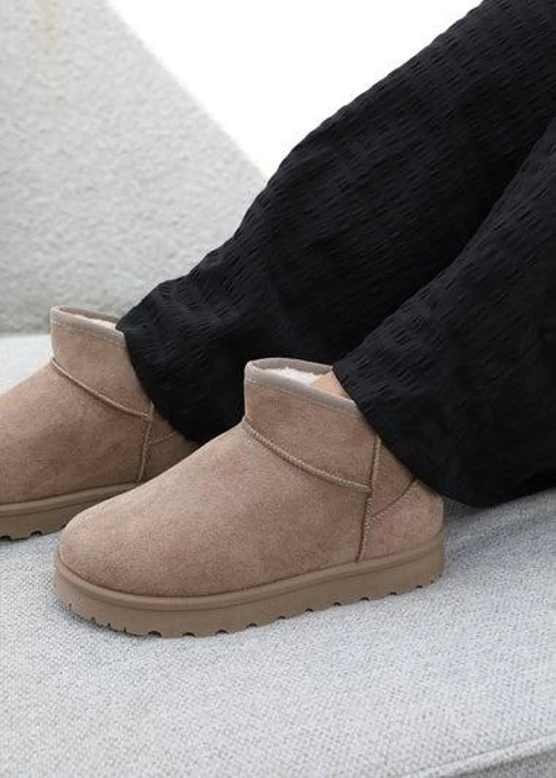 Where's That From Camel Faux-Suede Maple Faux Fur Slipper Boots