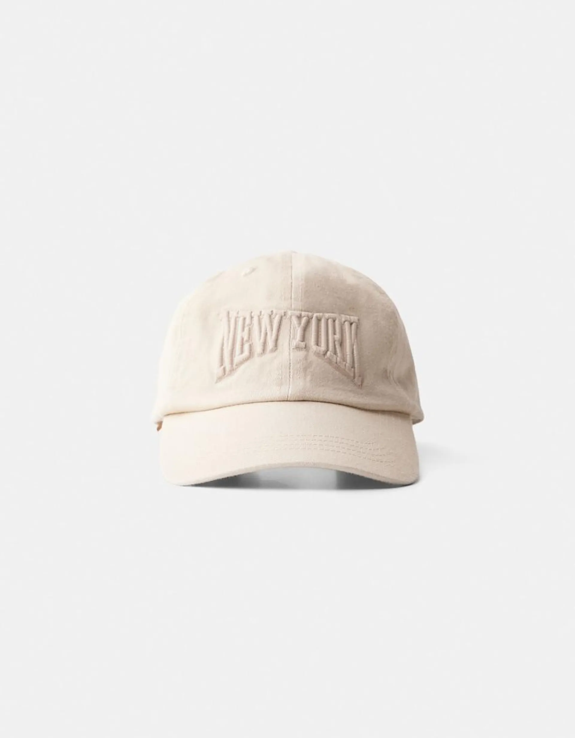 Basic cap with varsity embroidery