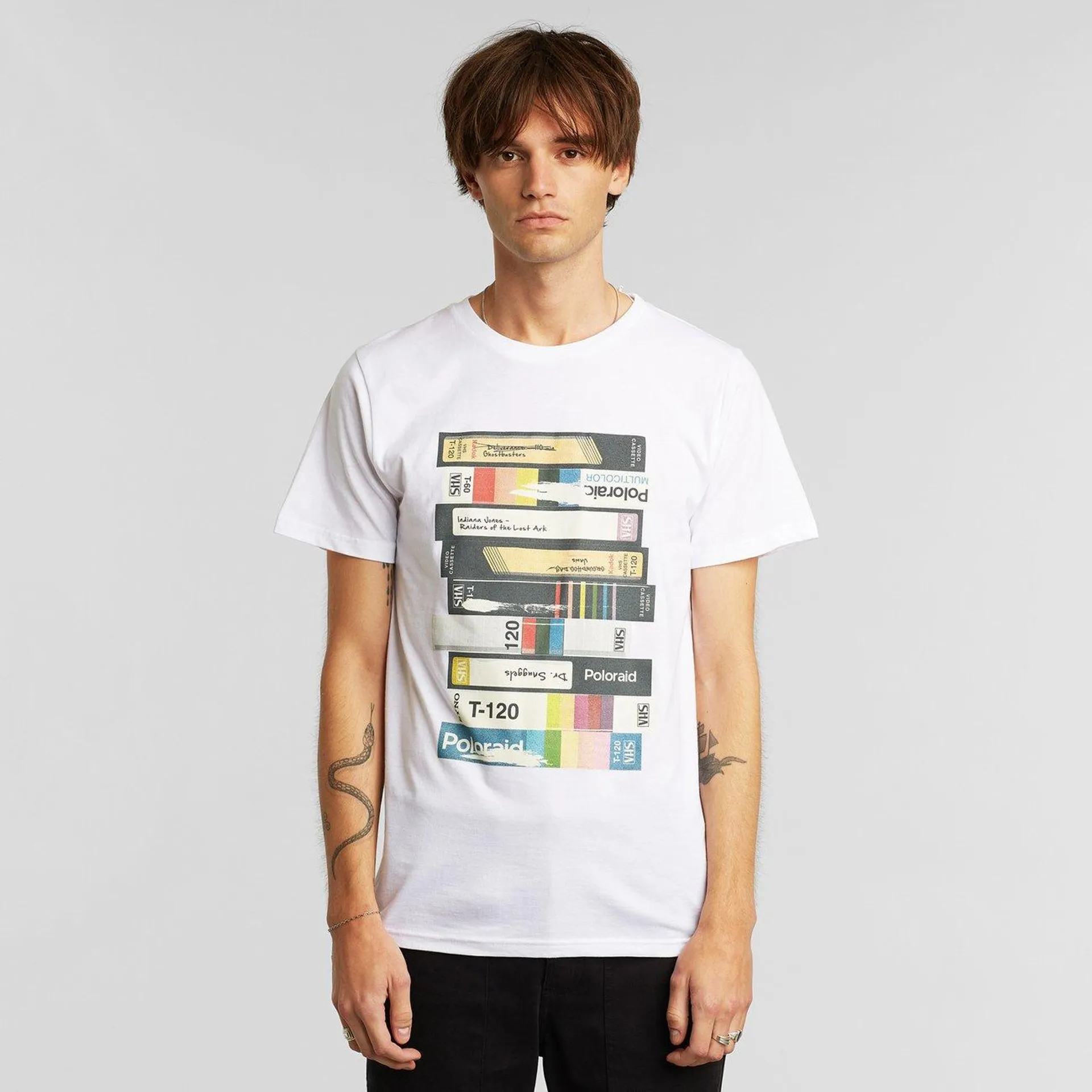 T-shirt Stockholm Video Retro White