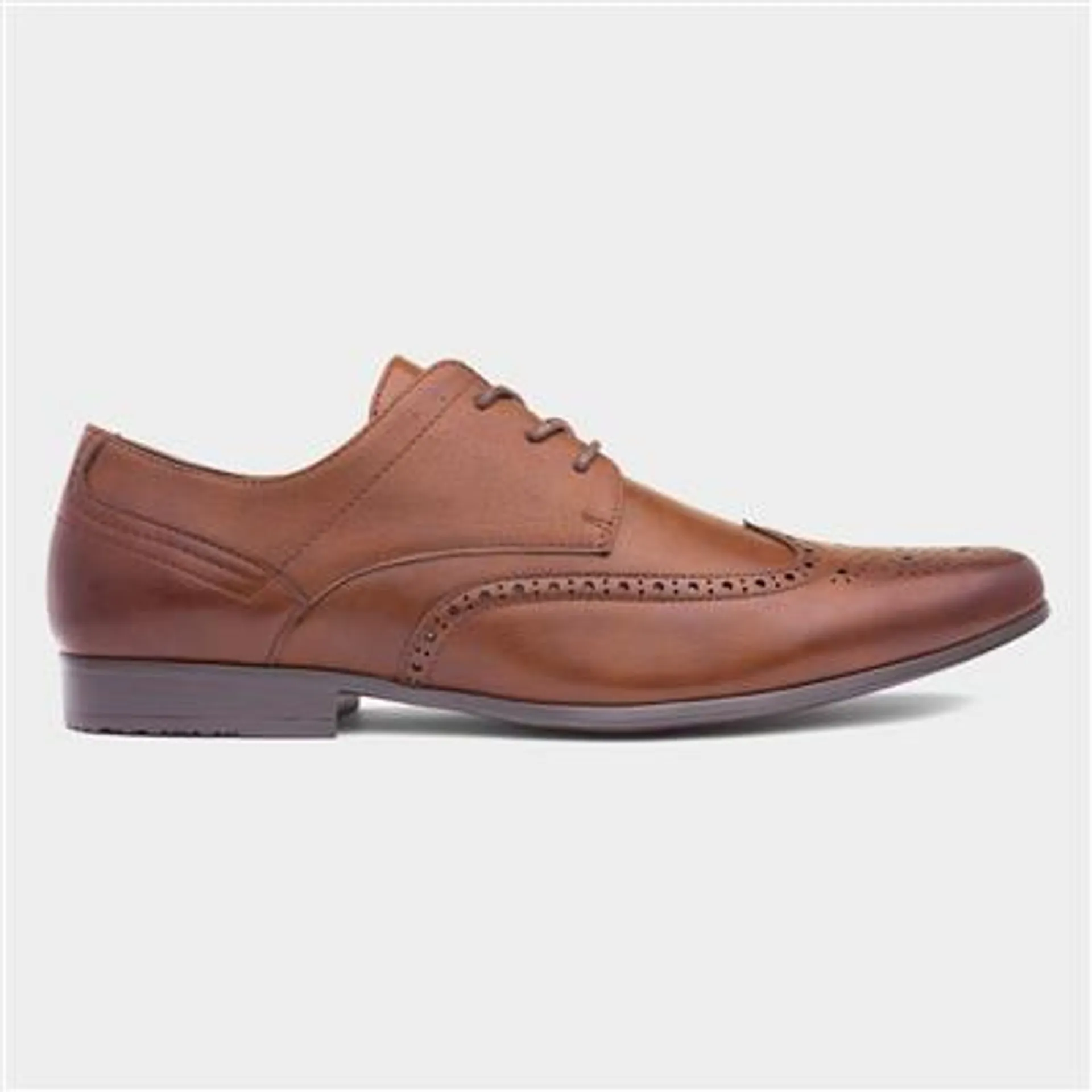 Bertrell Mens Brown Brogue Shoe