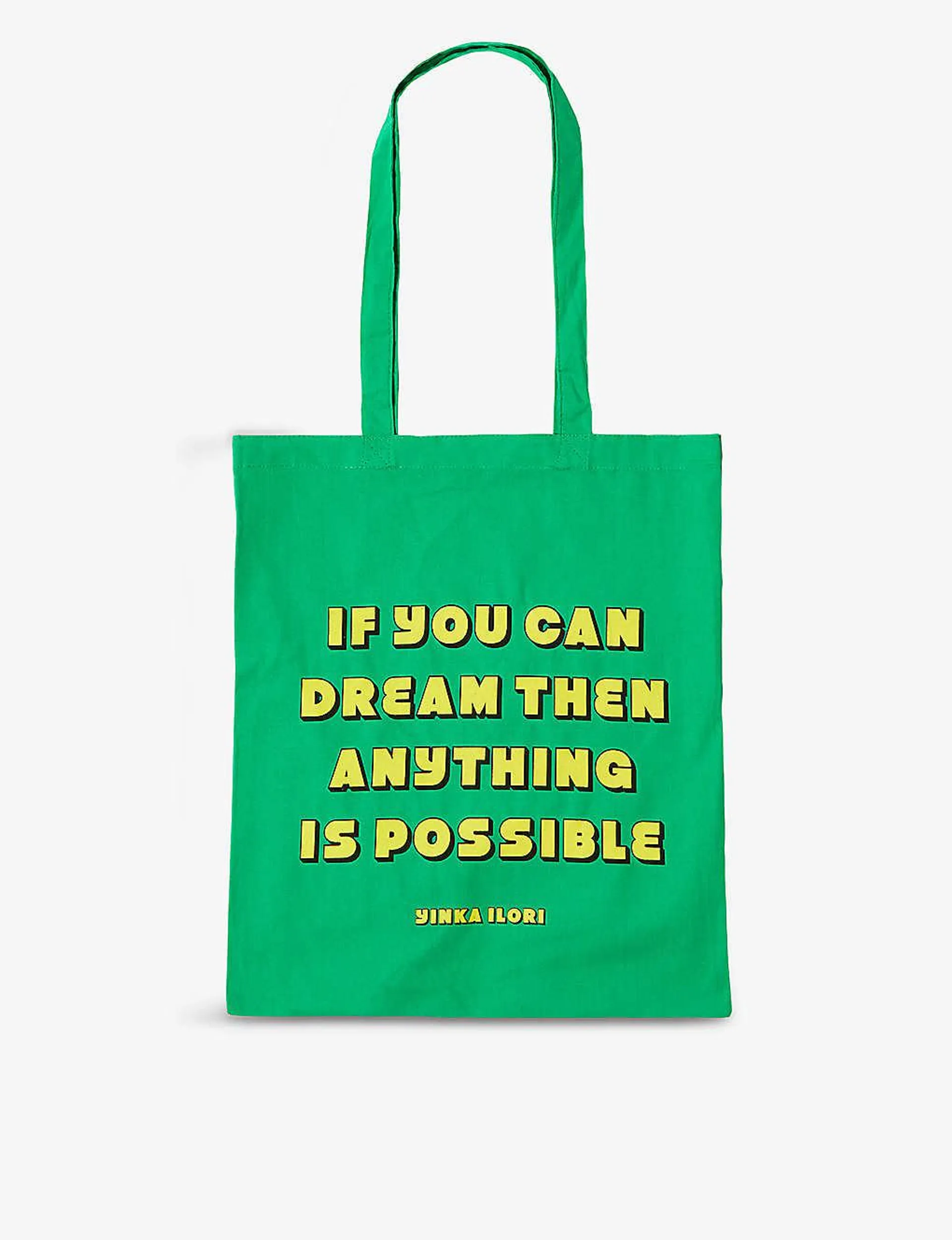 YINKA ILORI Dream Anything Is Possible slogan-print cotton tote