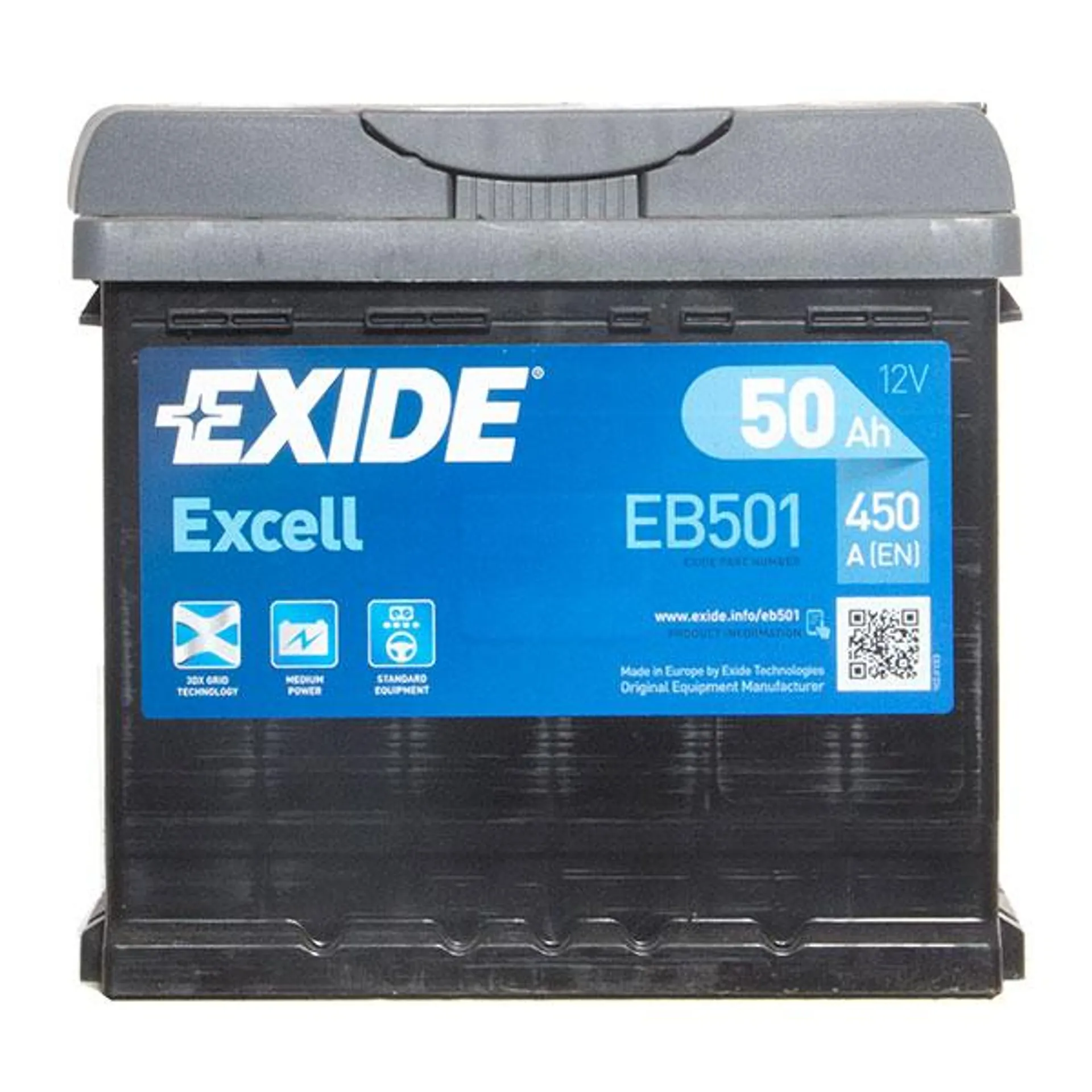 Exide Excel 077 Car Battery - 3 Year Guarantee