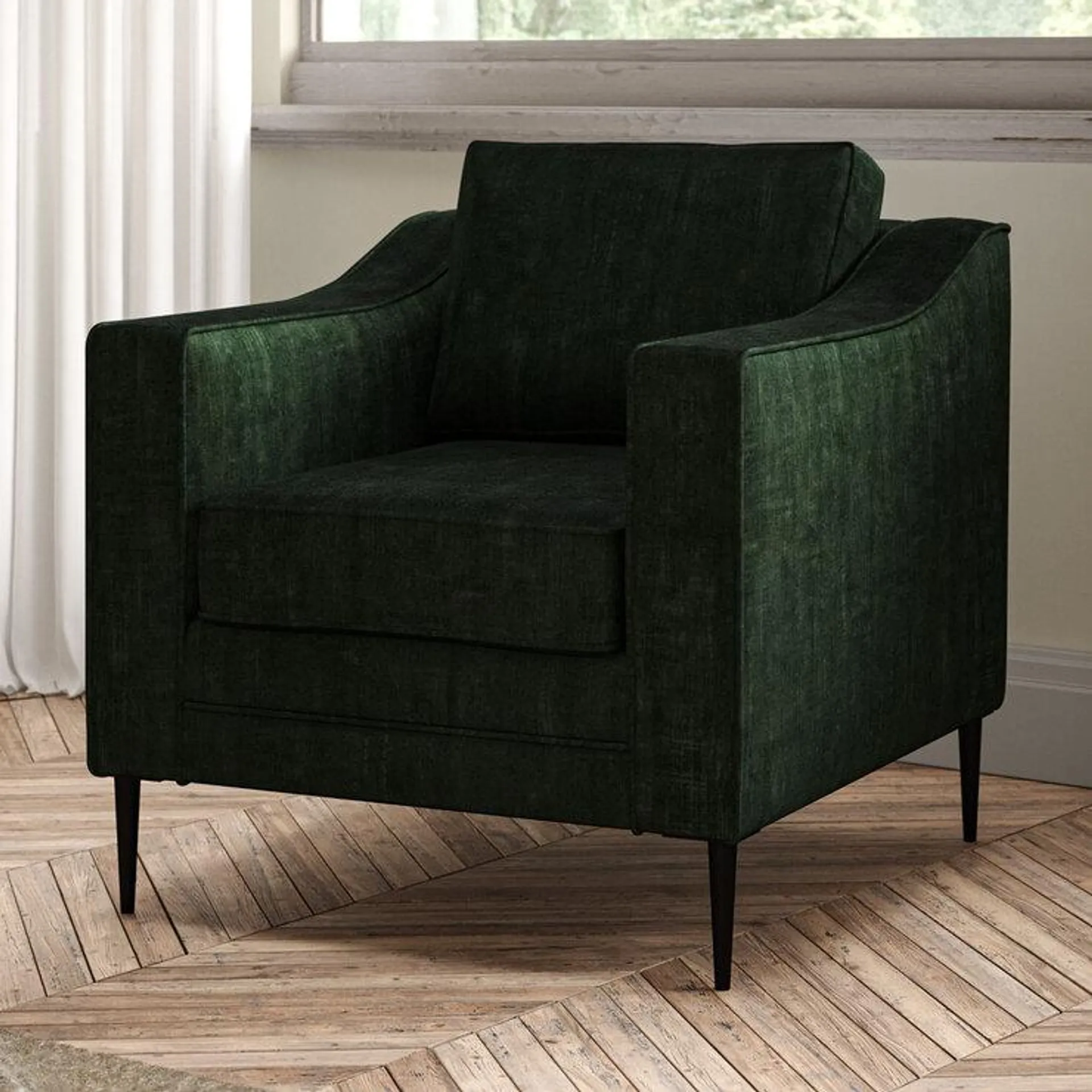 Aspen Green Velvet Armchair